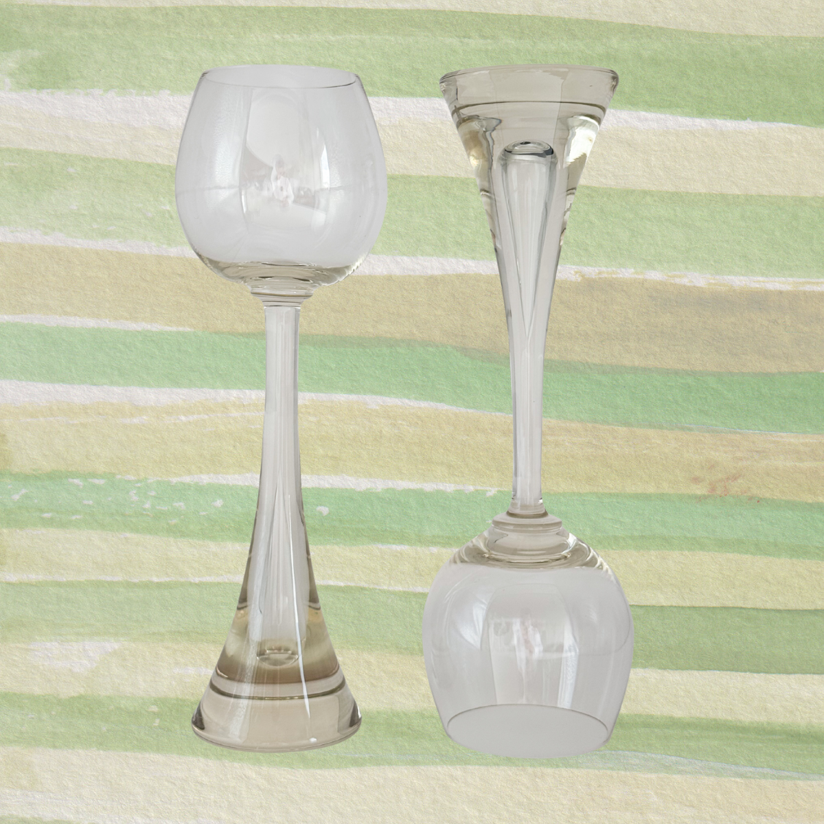 Midcentury Murano Wine Glasses