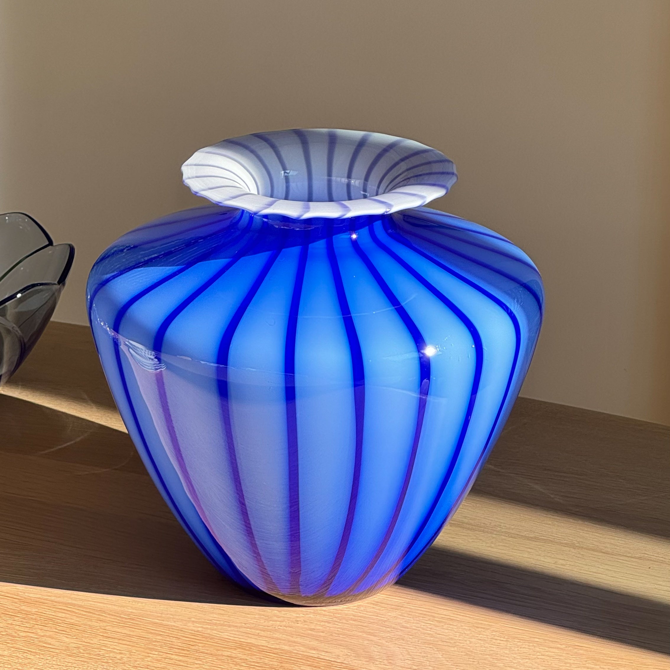 Blue Striped Vase