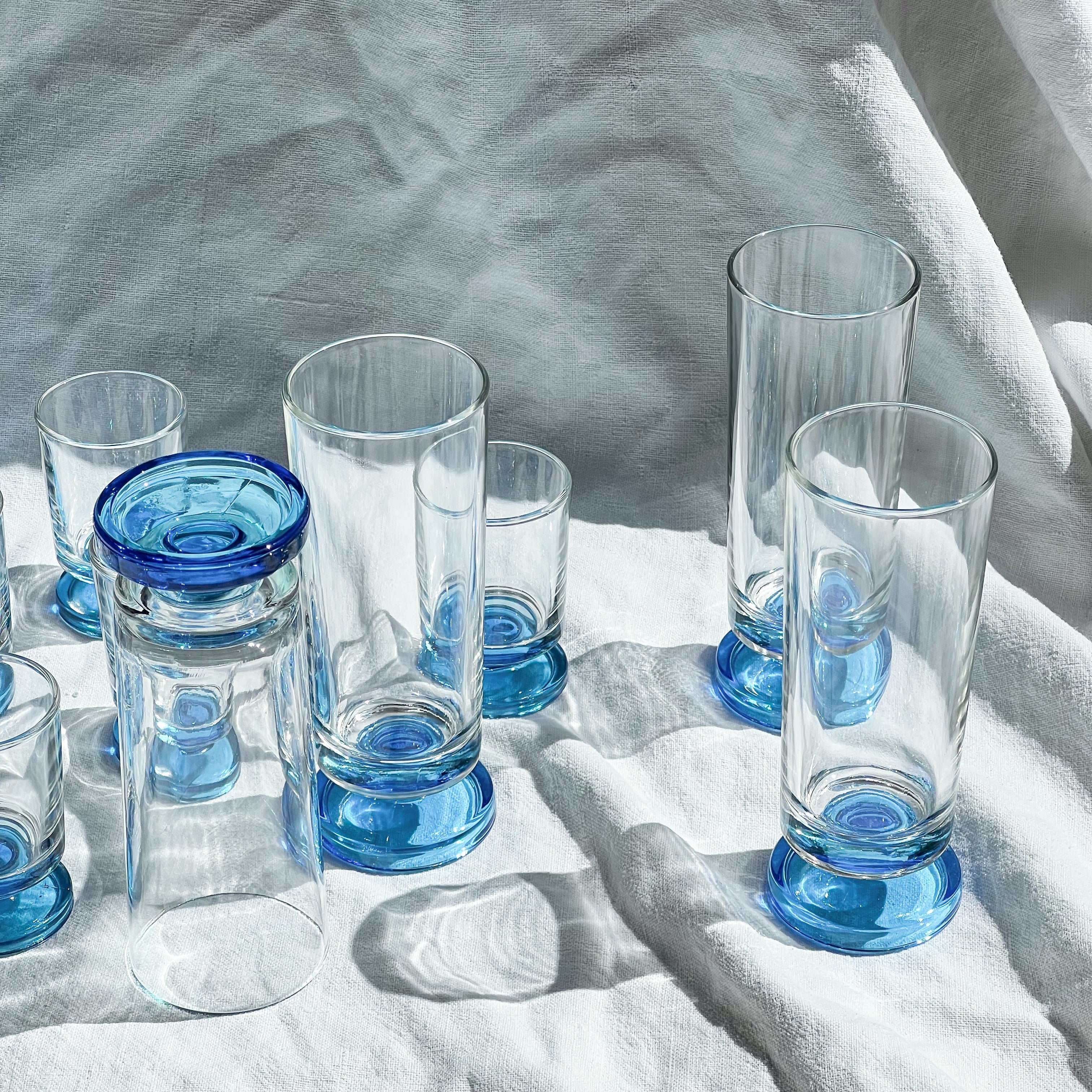 Blue Short-Stem Glasses