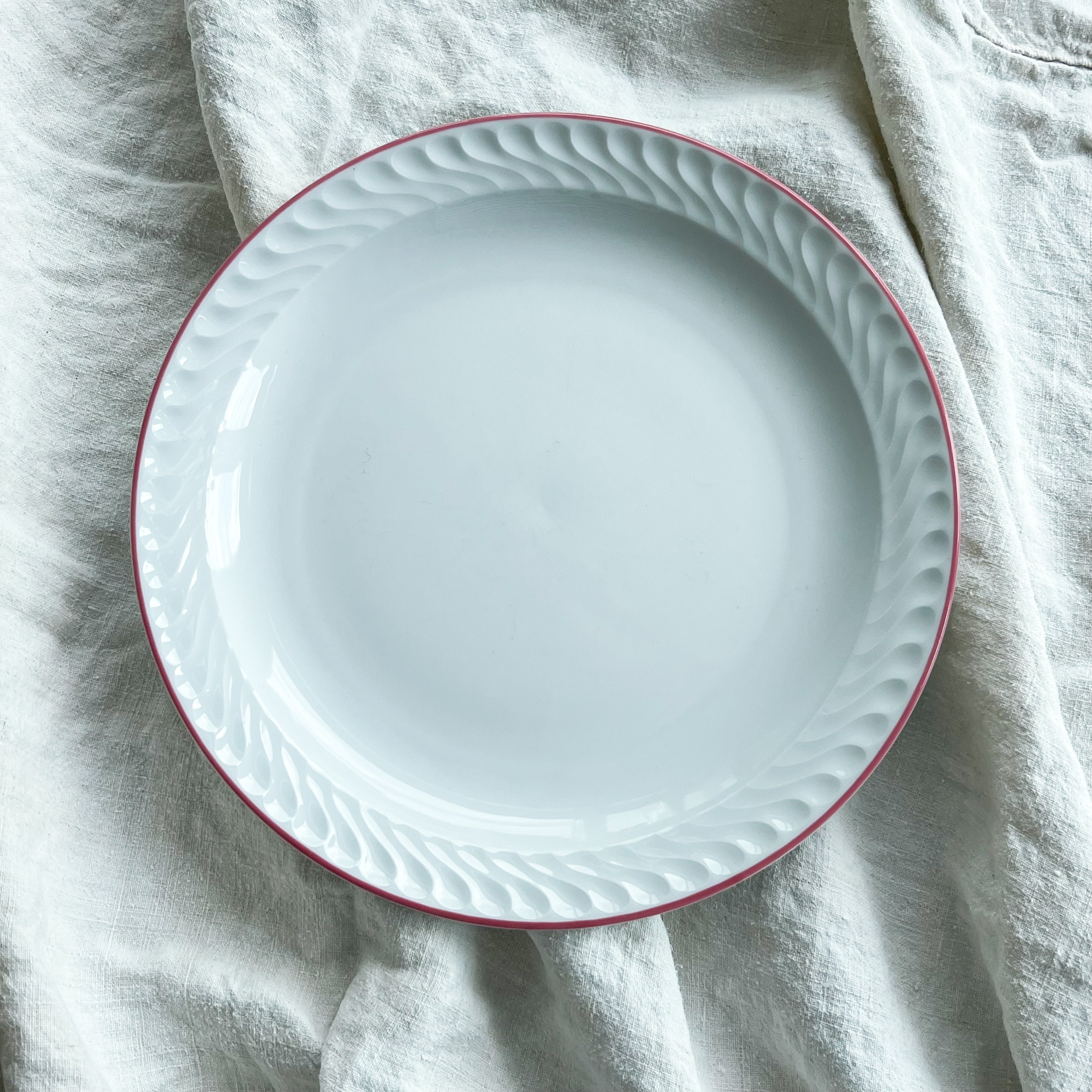 Pink Bistro Stripe Serving Plate