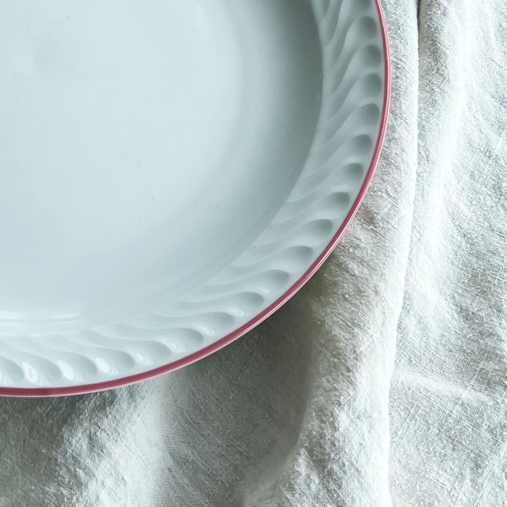 Pink Bistro Stripe Serving Plate