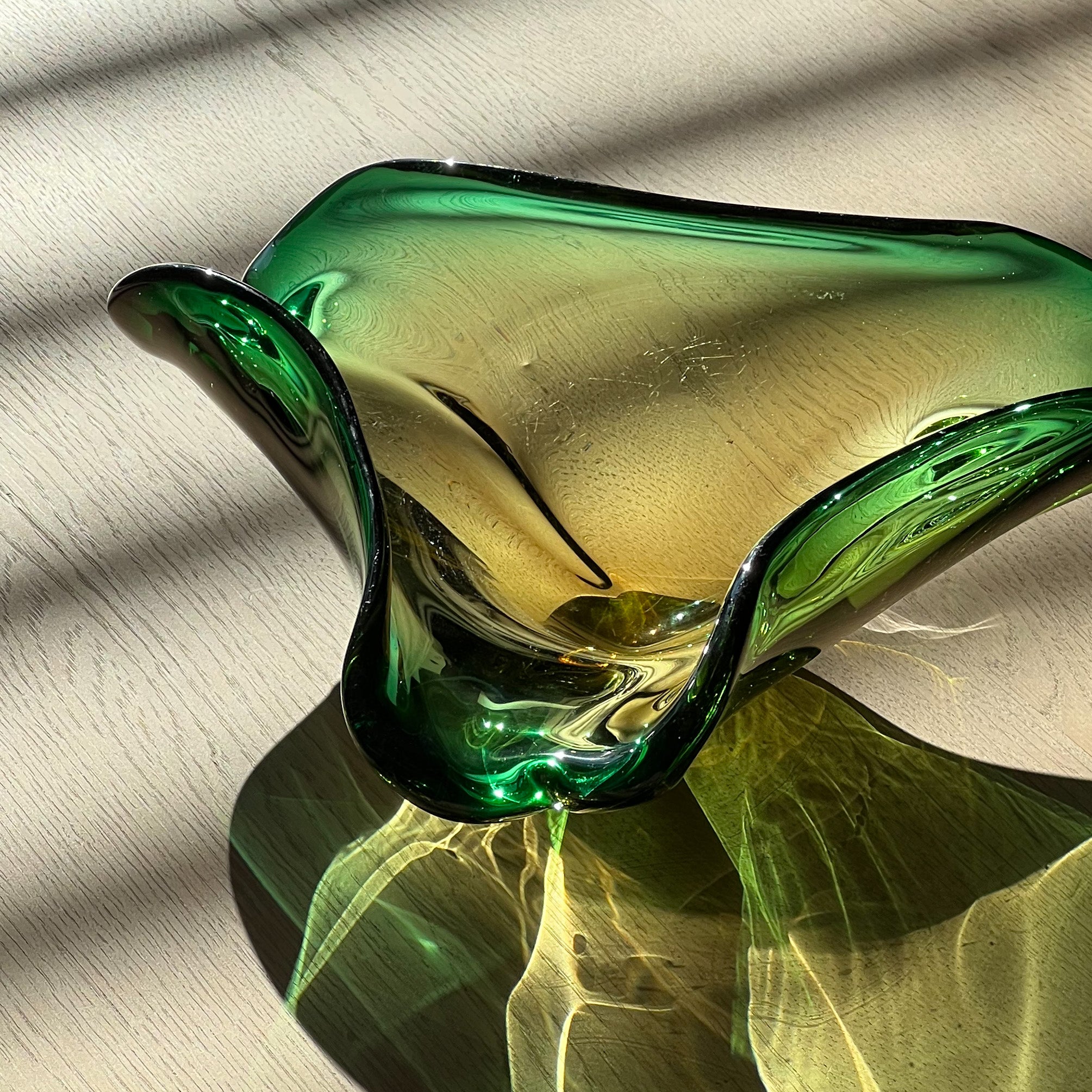 Green Murano Centrepiece