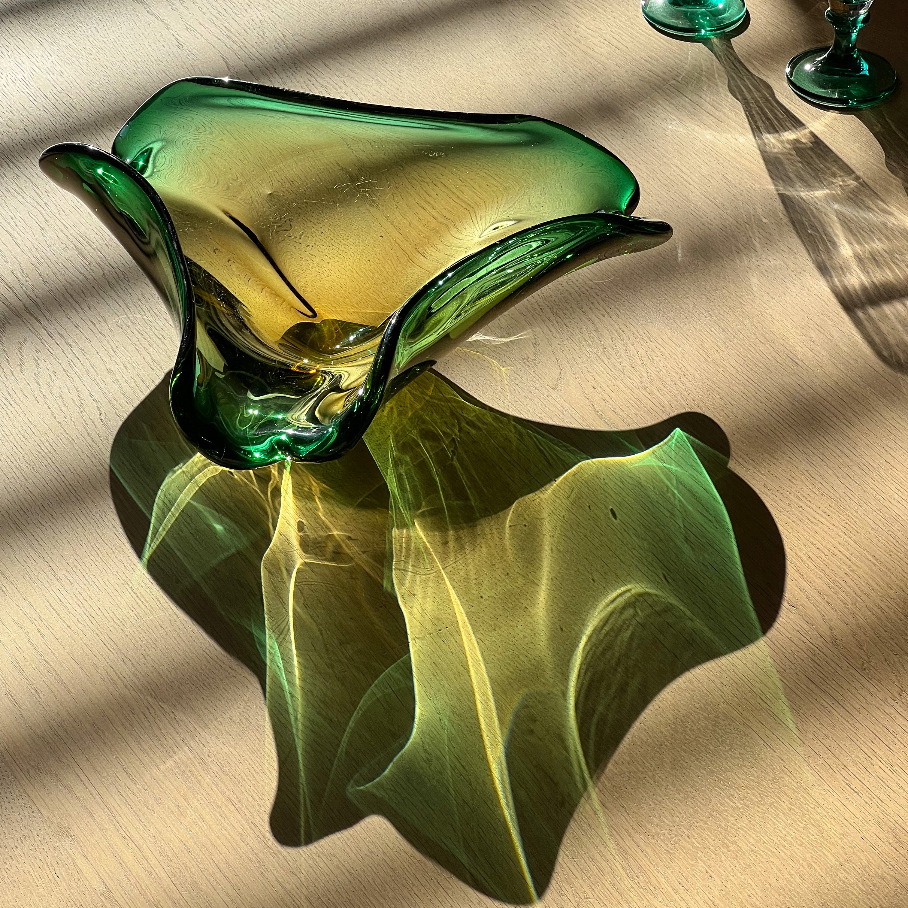 Green Murano Centrepiece
