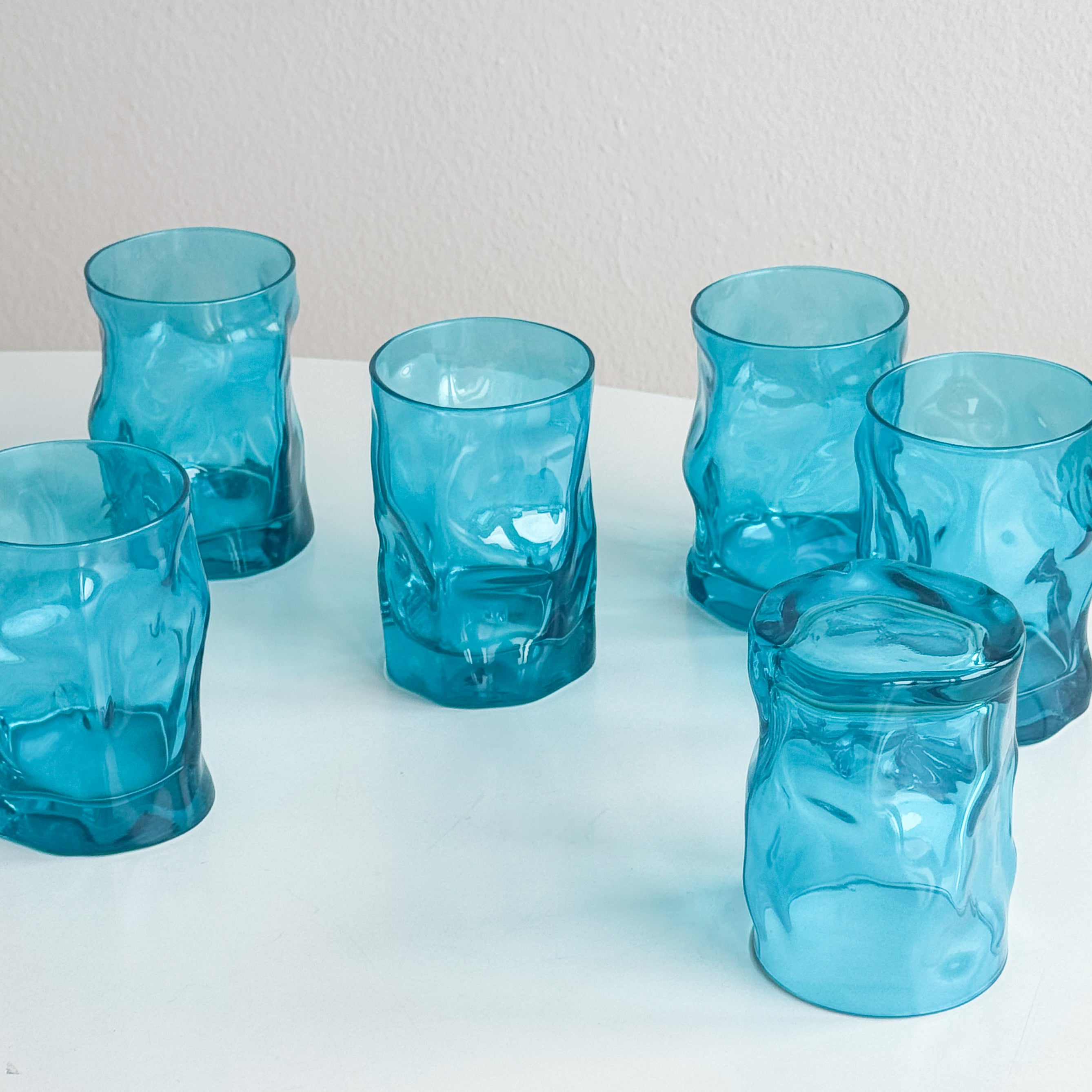 Organic Teal Glasses