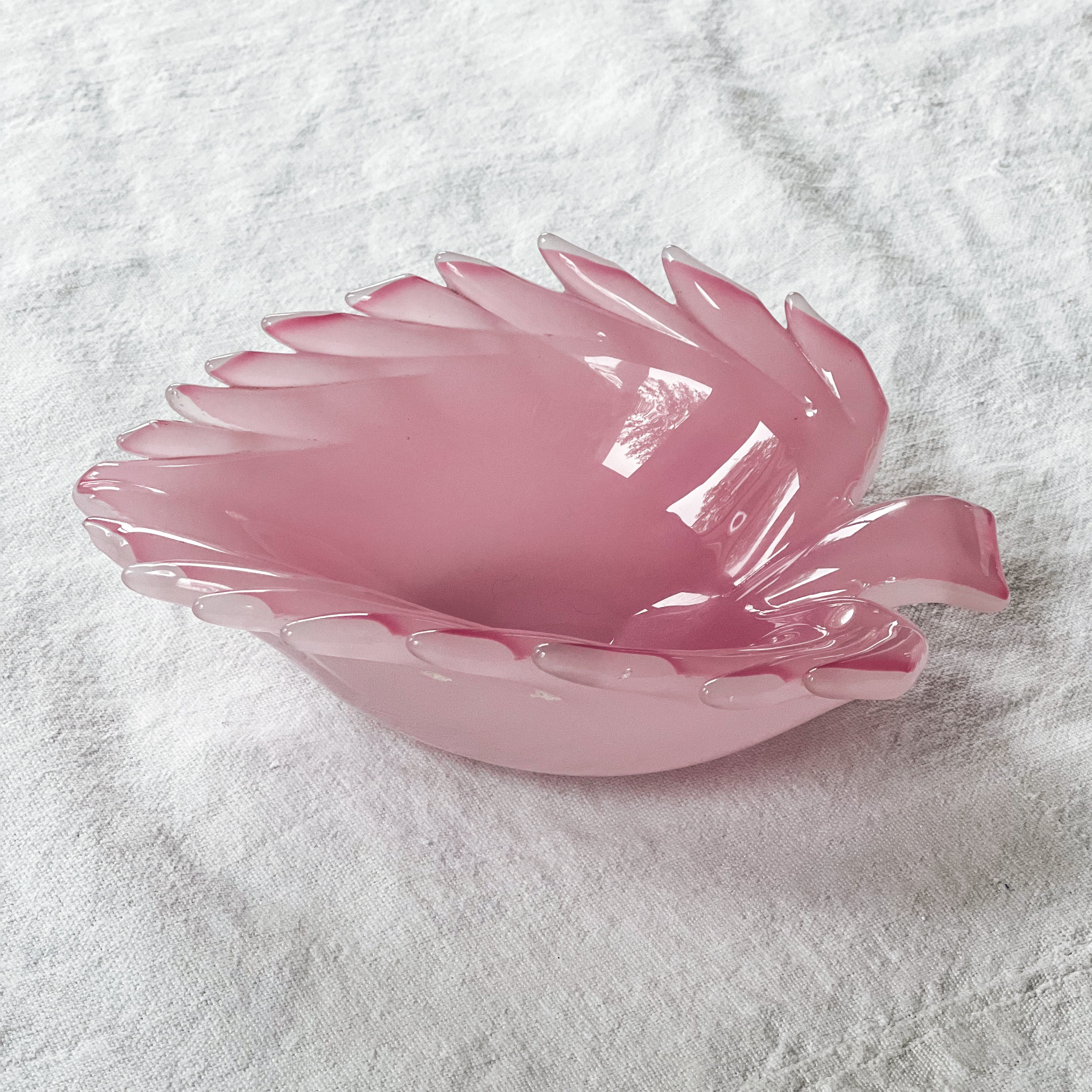Pink Leaf Dish