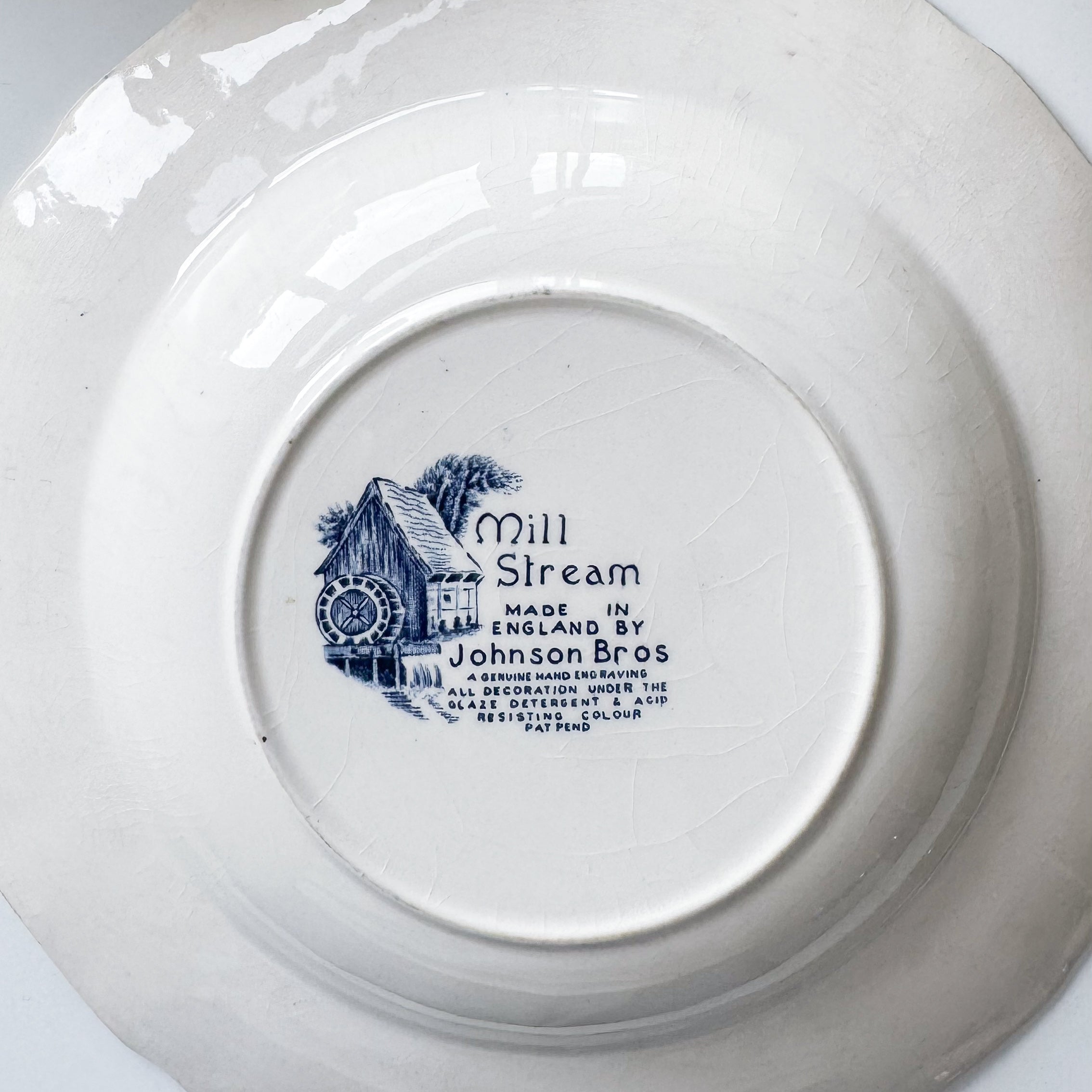 Blue Staffordshire Soup Bowls