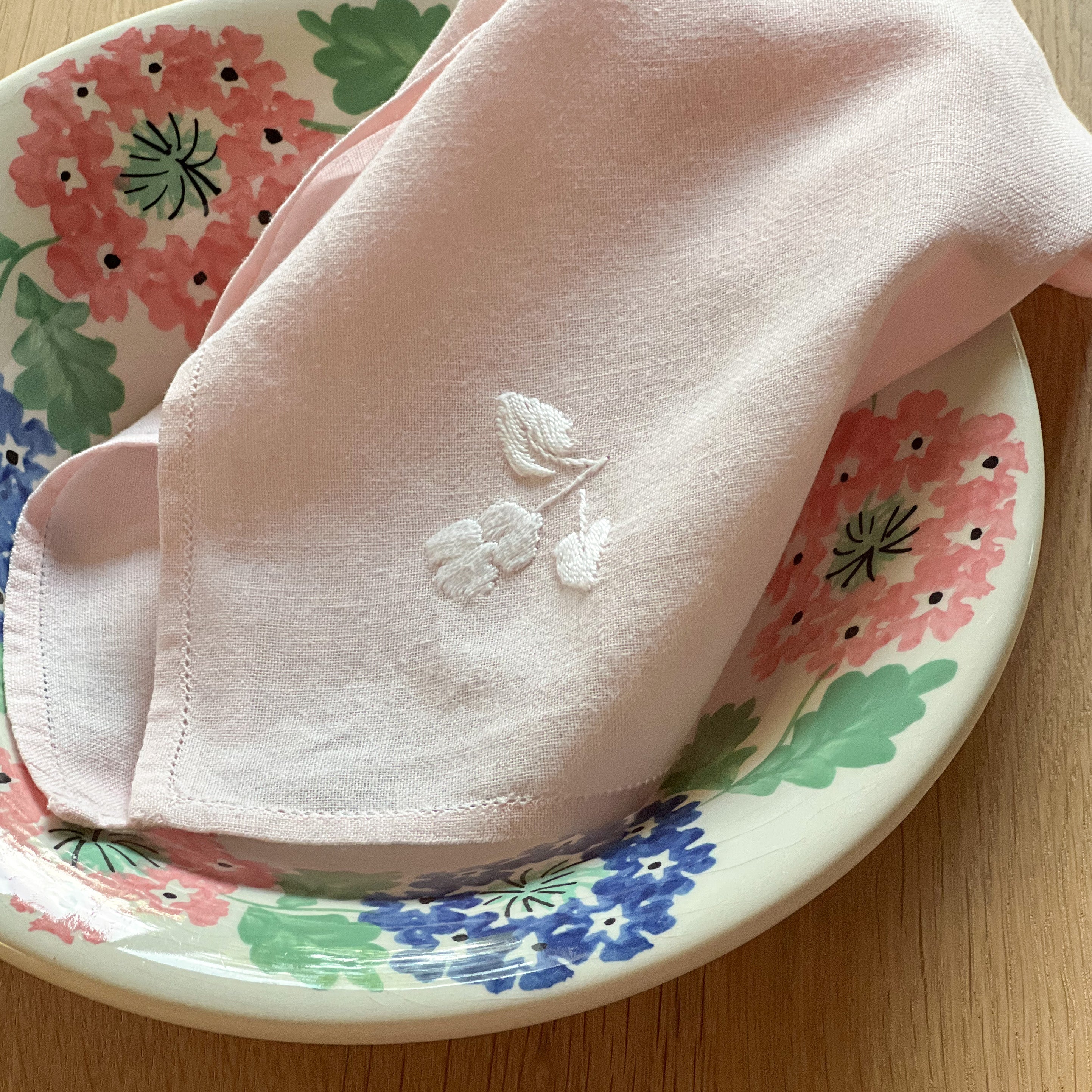 Blush Embroidered Napkins