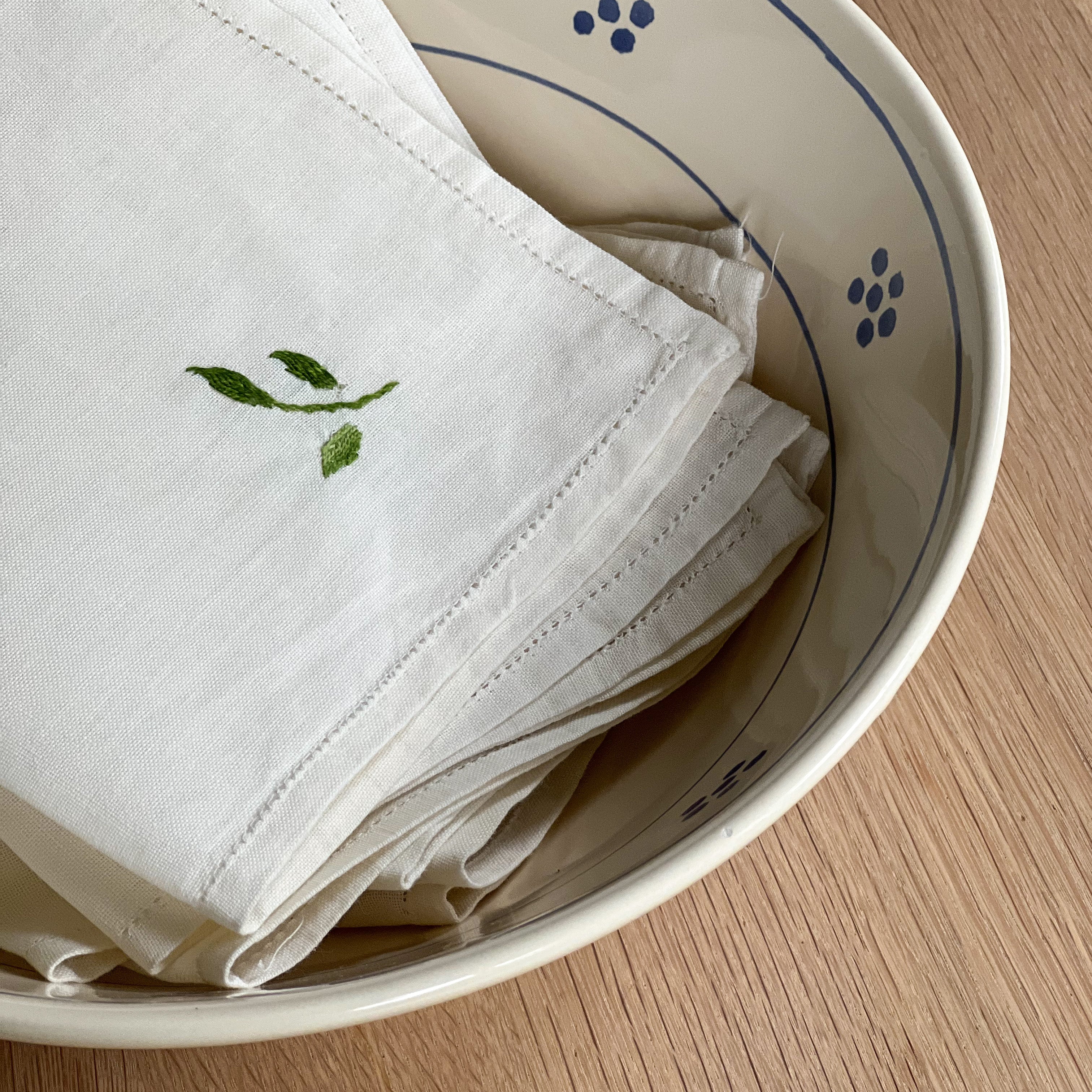 Leaf Embroidered Napkins