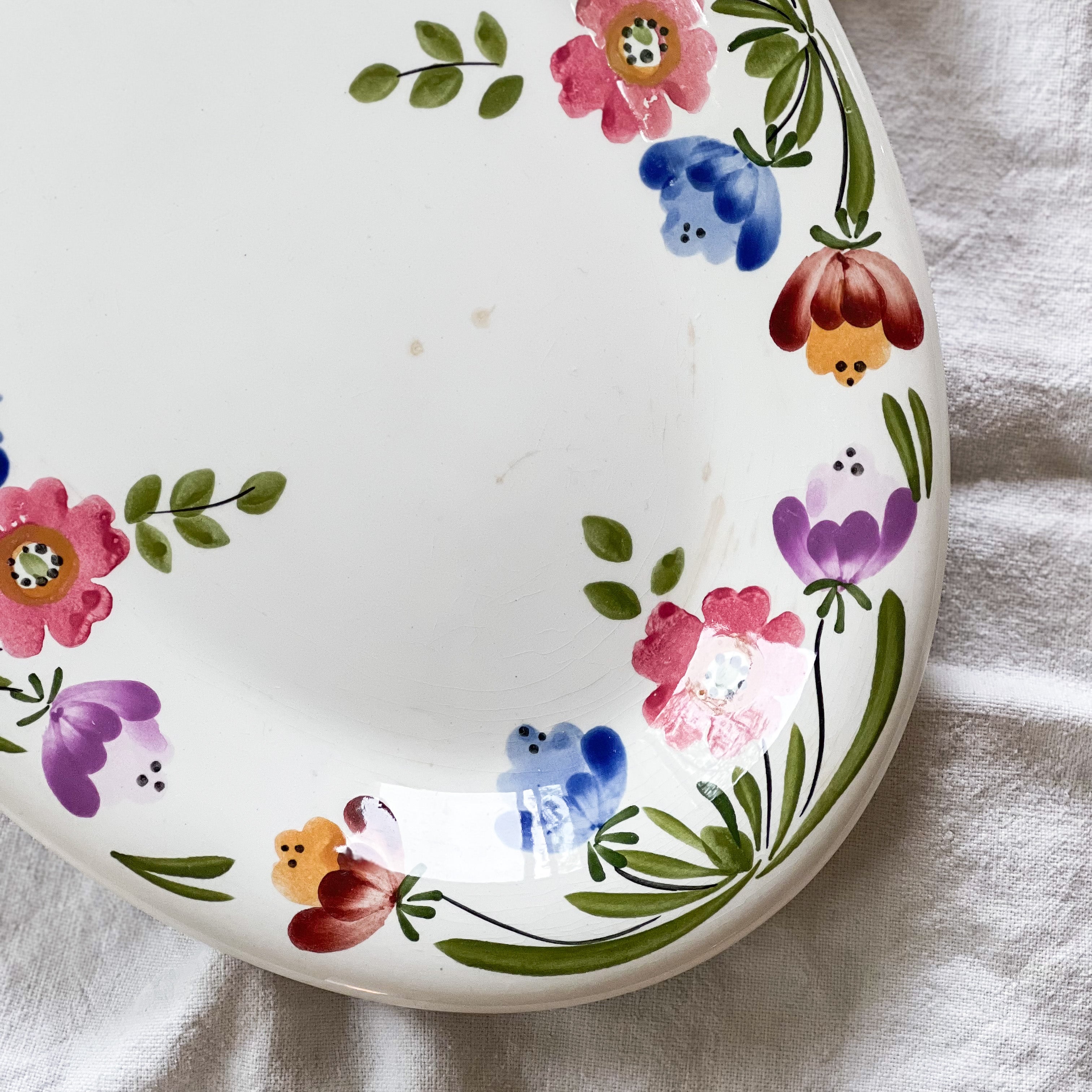 Oval Floral Serving Plate