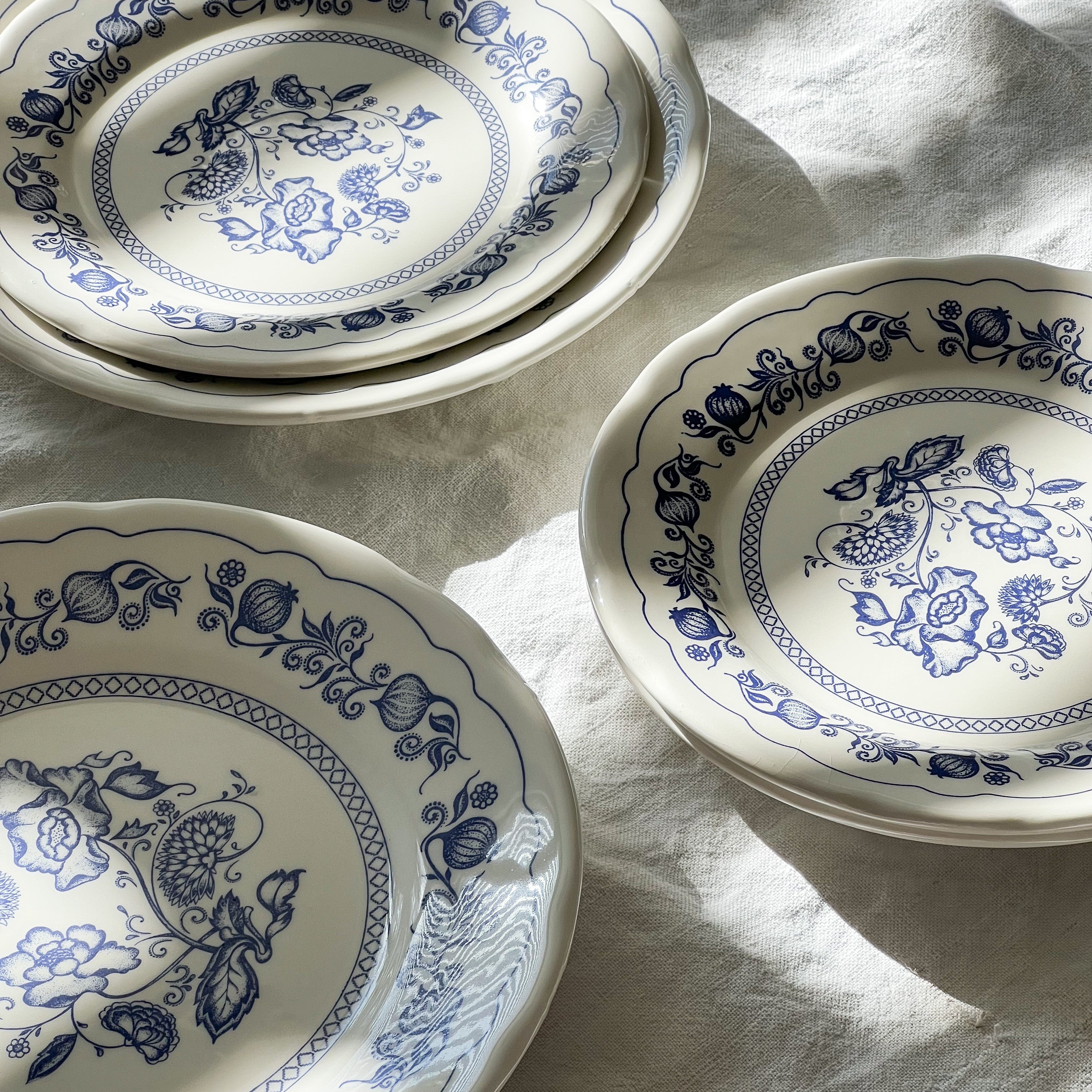Blue Floral Dish Set