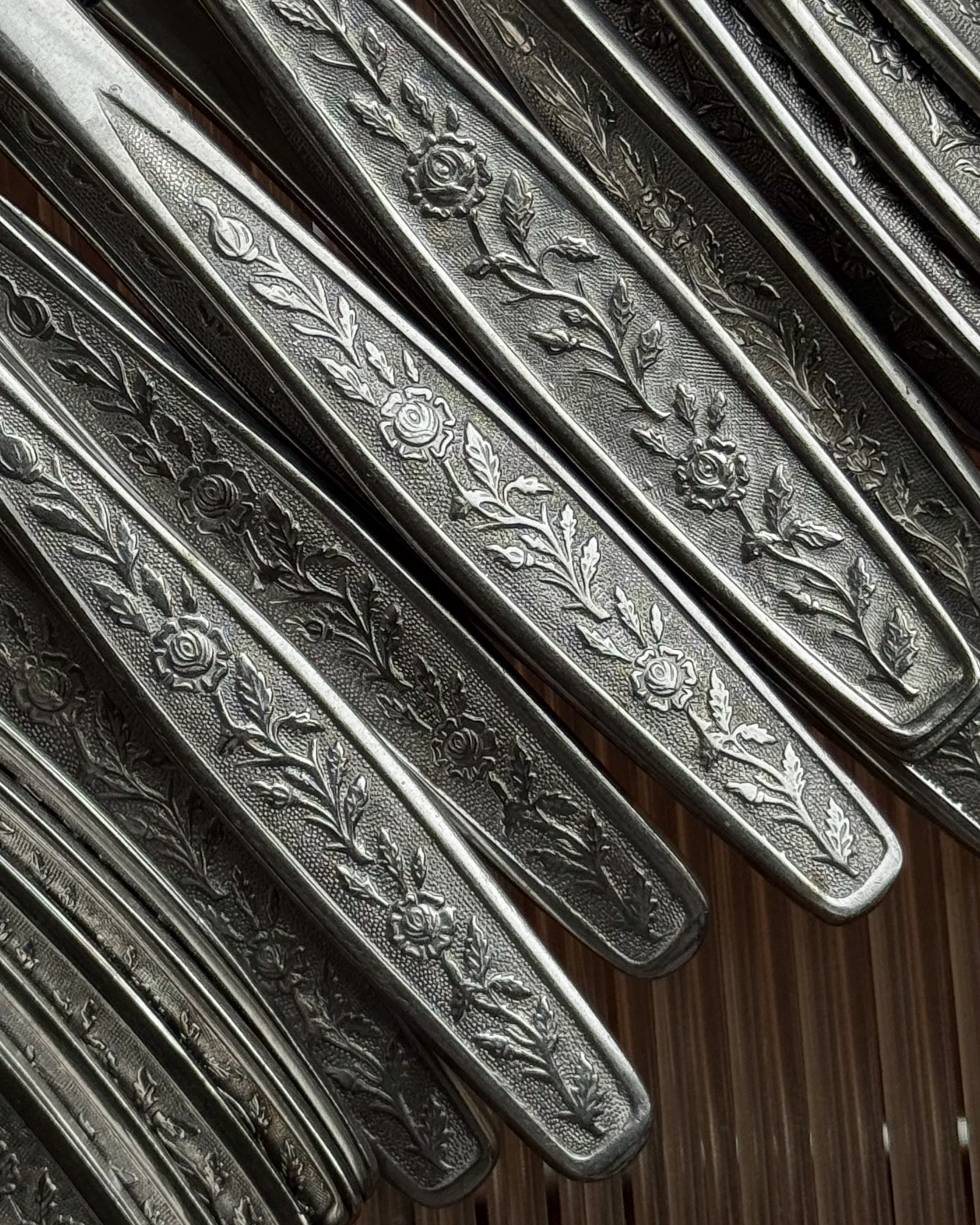 Steel Floral Cutlery