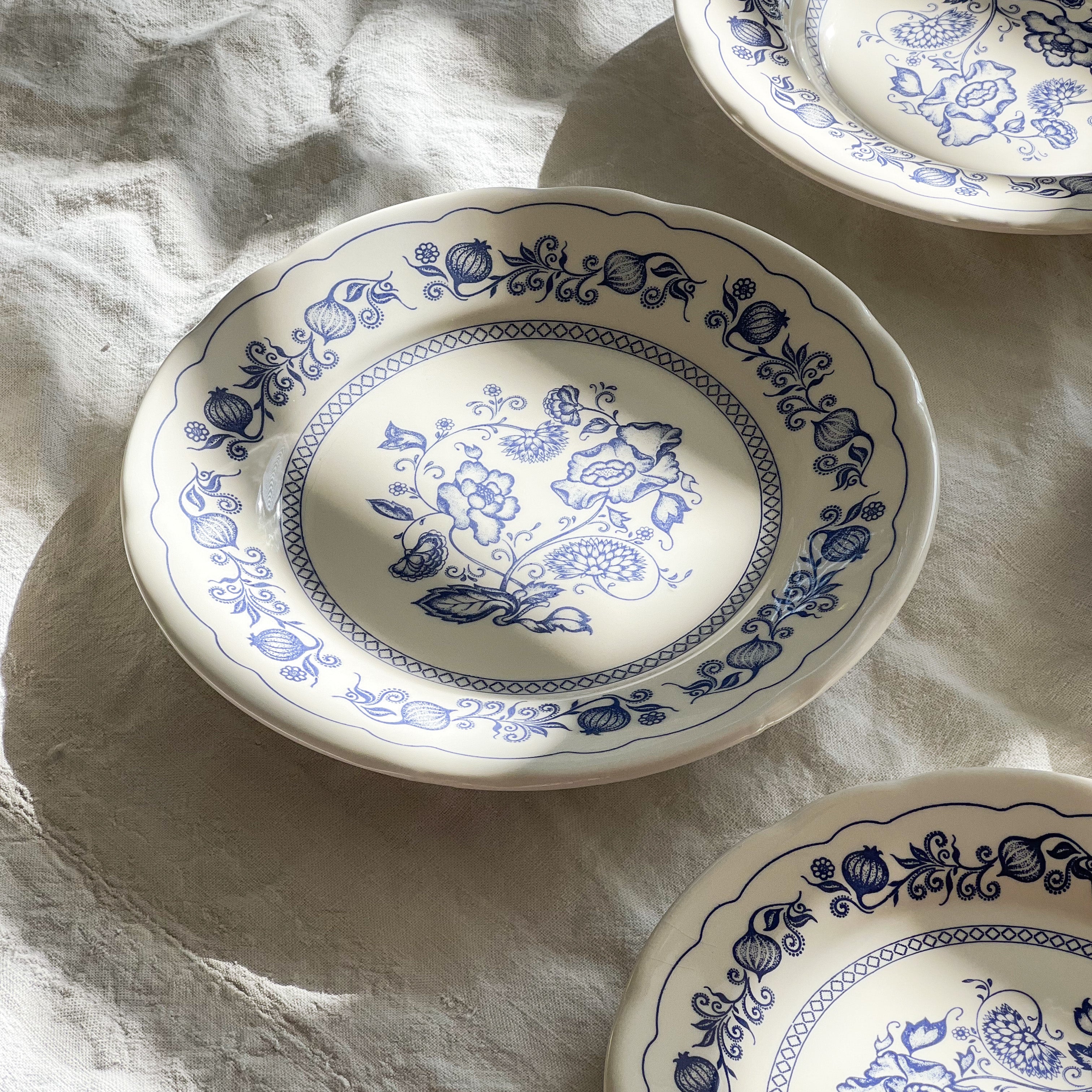 Blue Floral Dish Set
