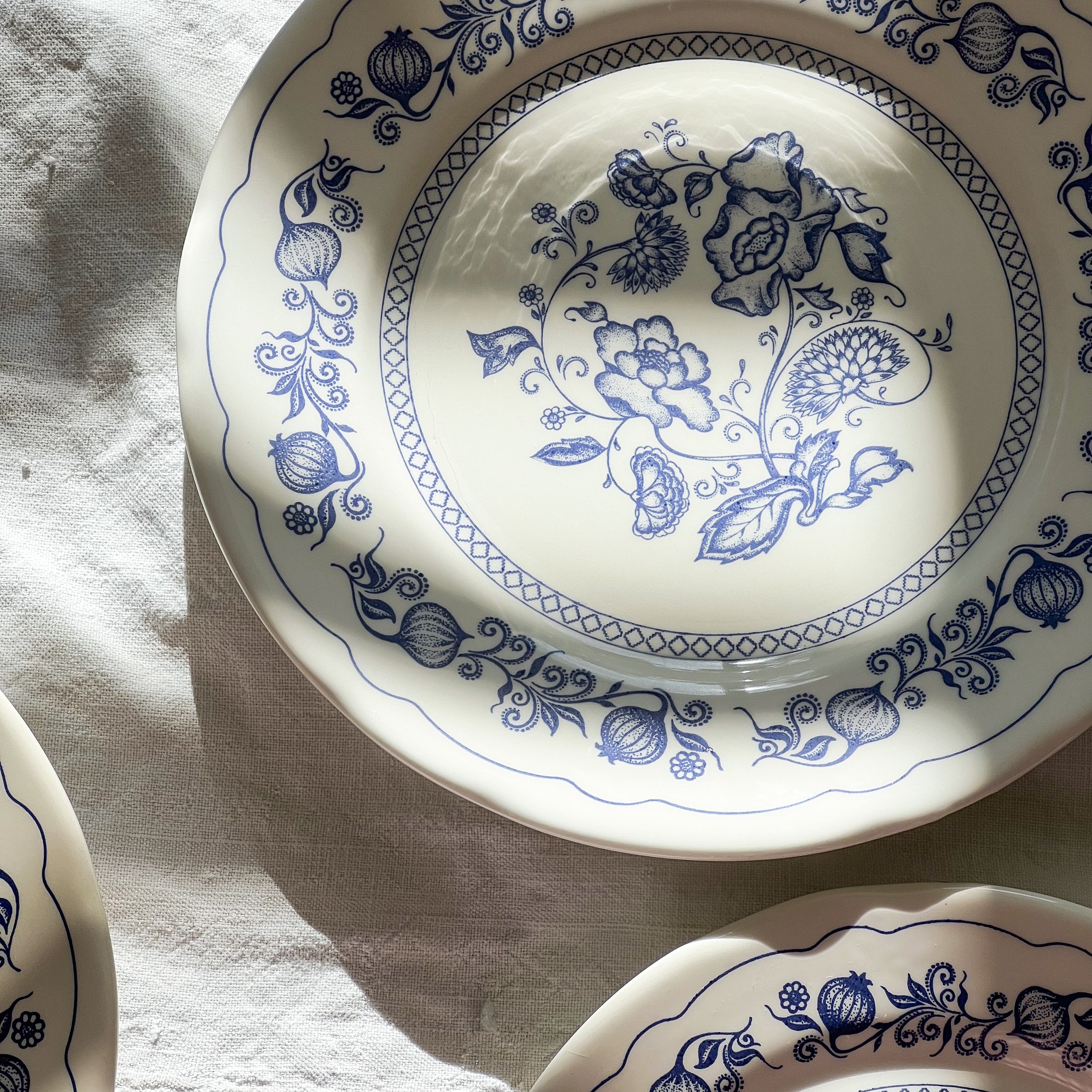 Blue Floral Dish Set