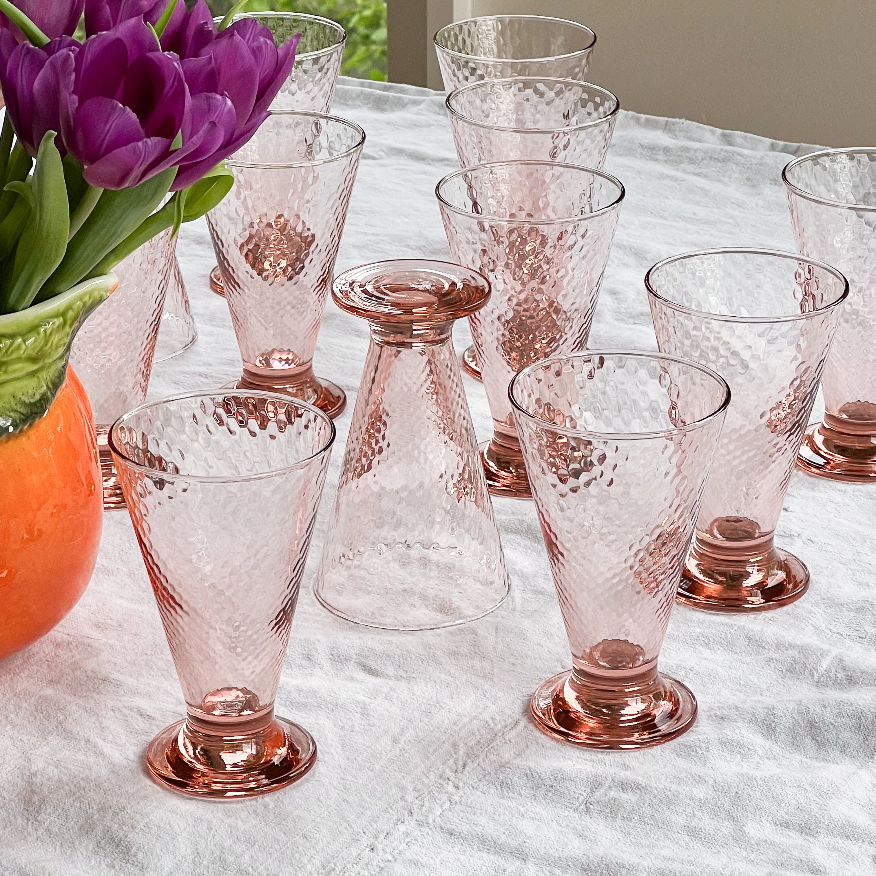 Textured Pink Glasses (12x)