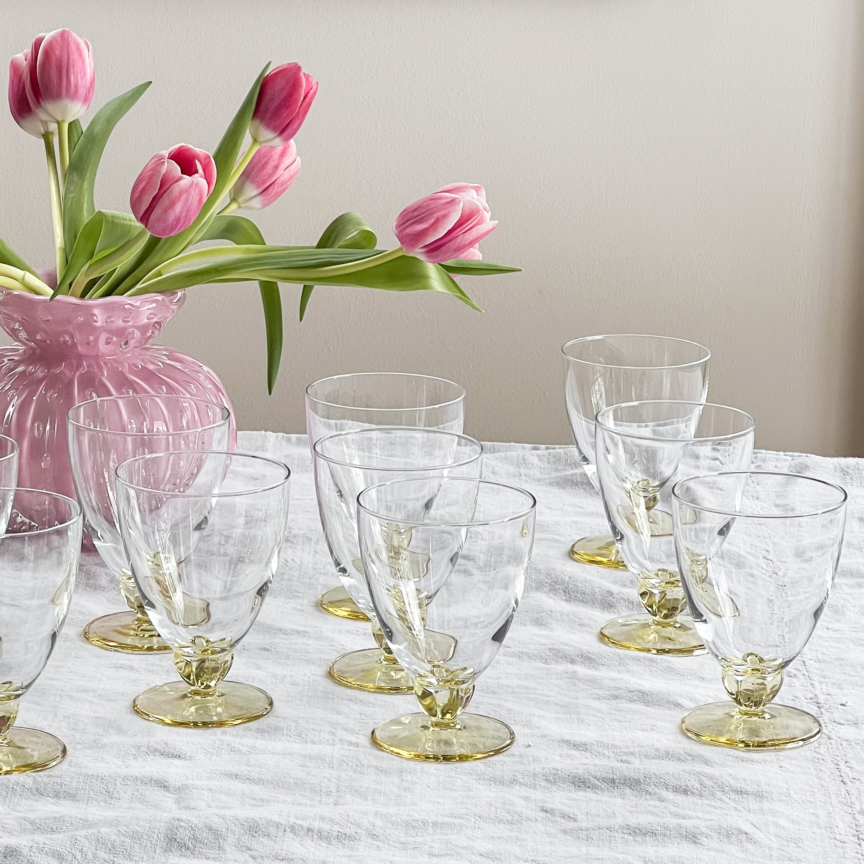 Yellow Short Stem Glasses