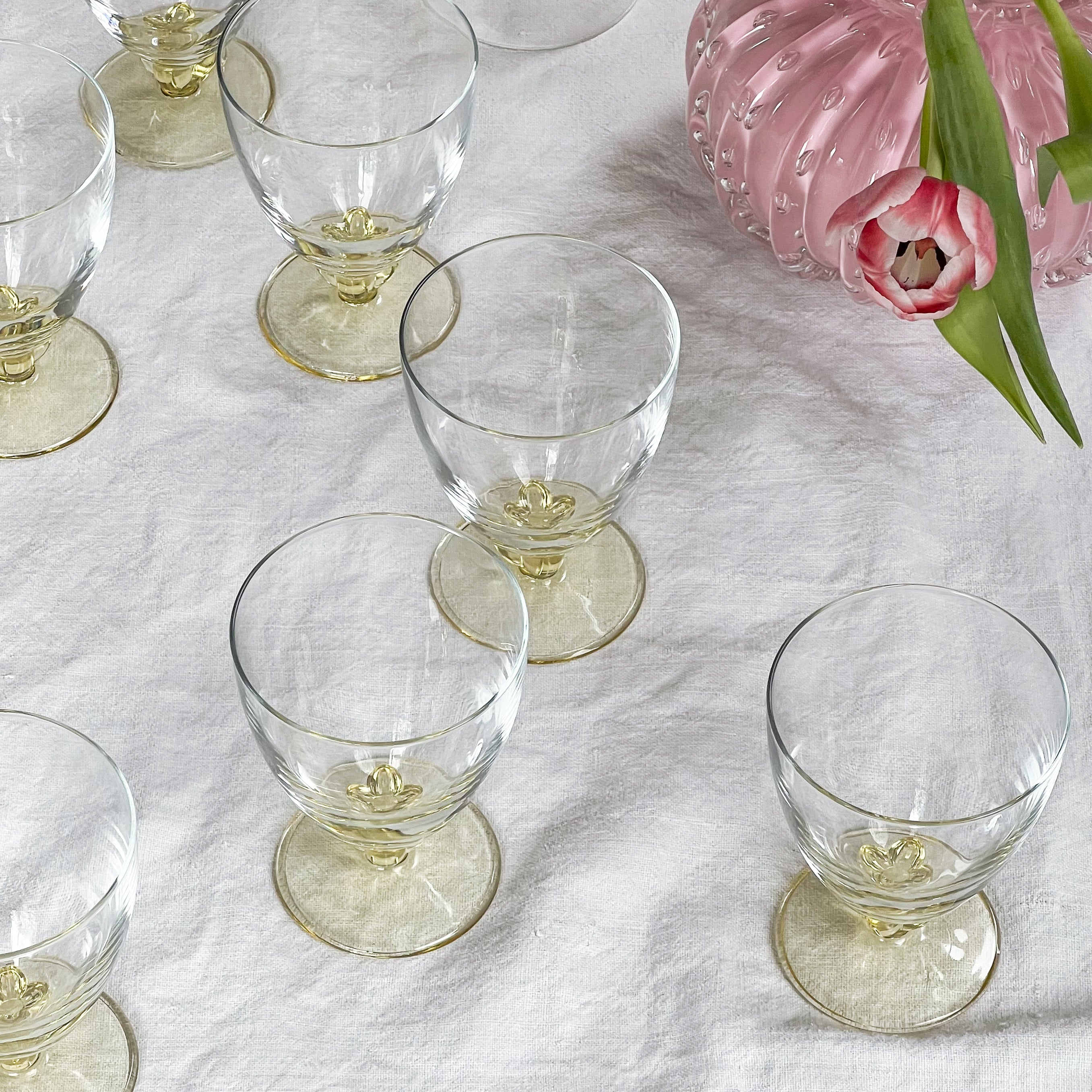Yellow Short Stem Glasses