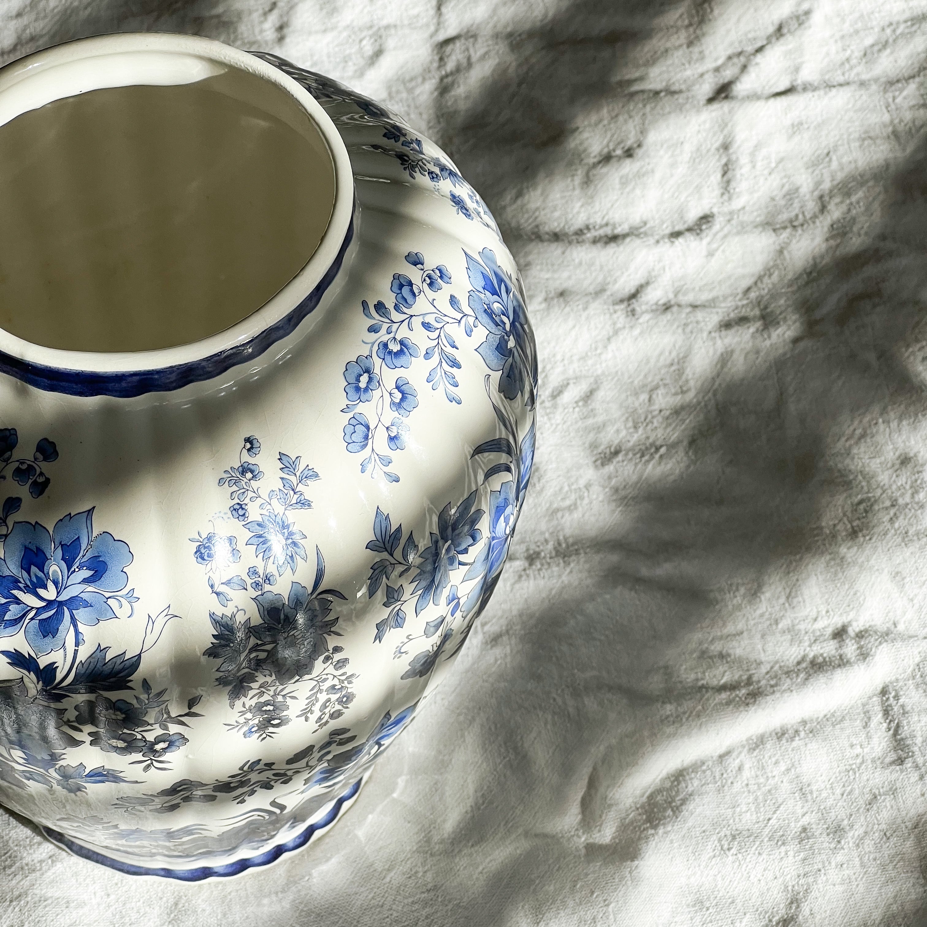 Blue Floral Vase