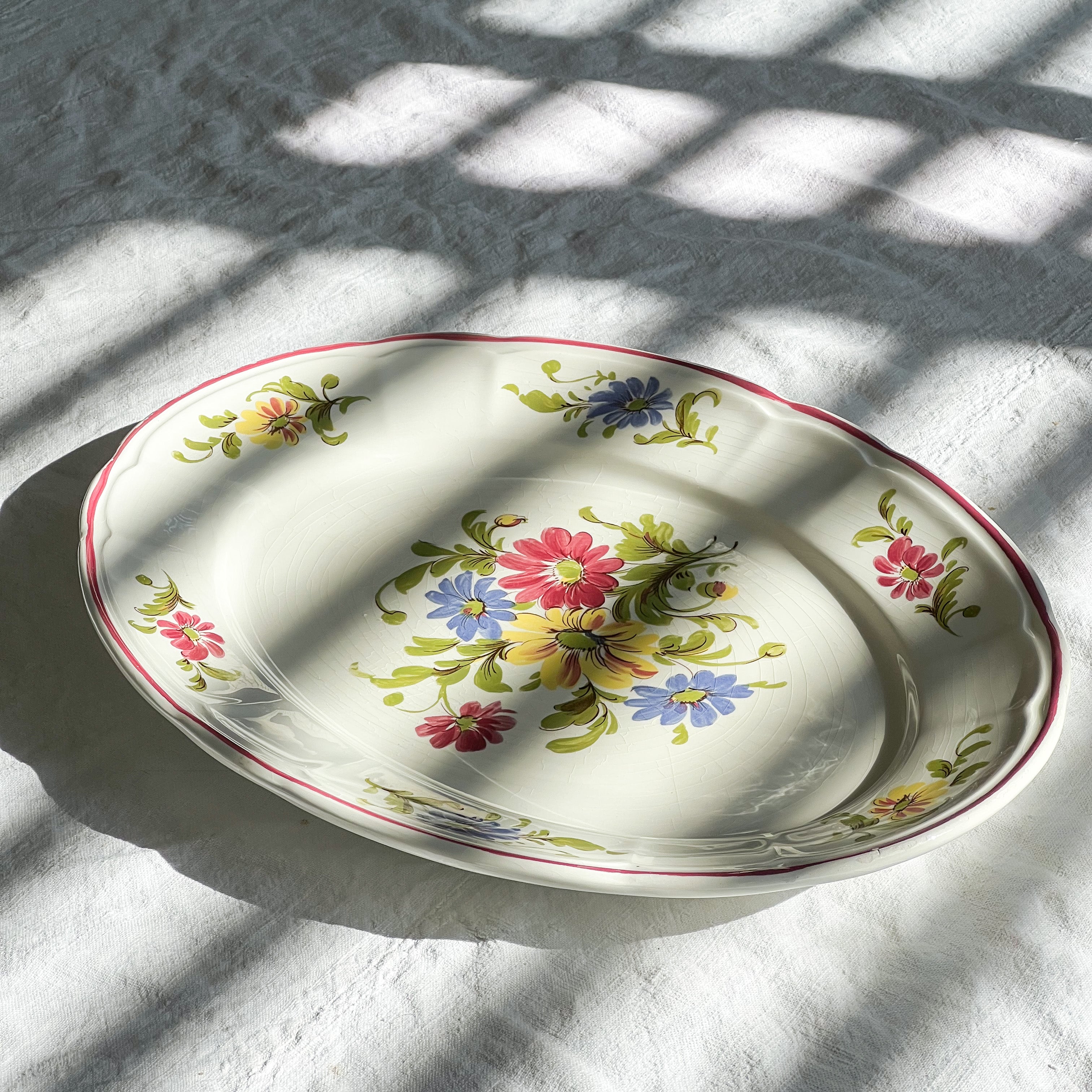 Floral Serving Plate