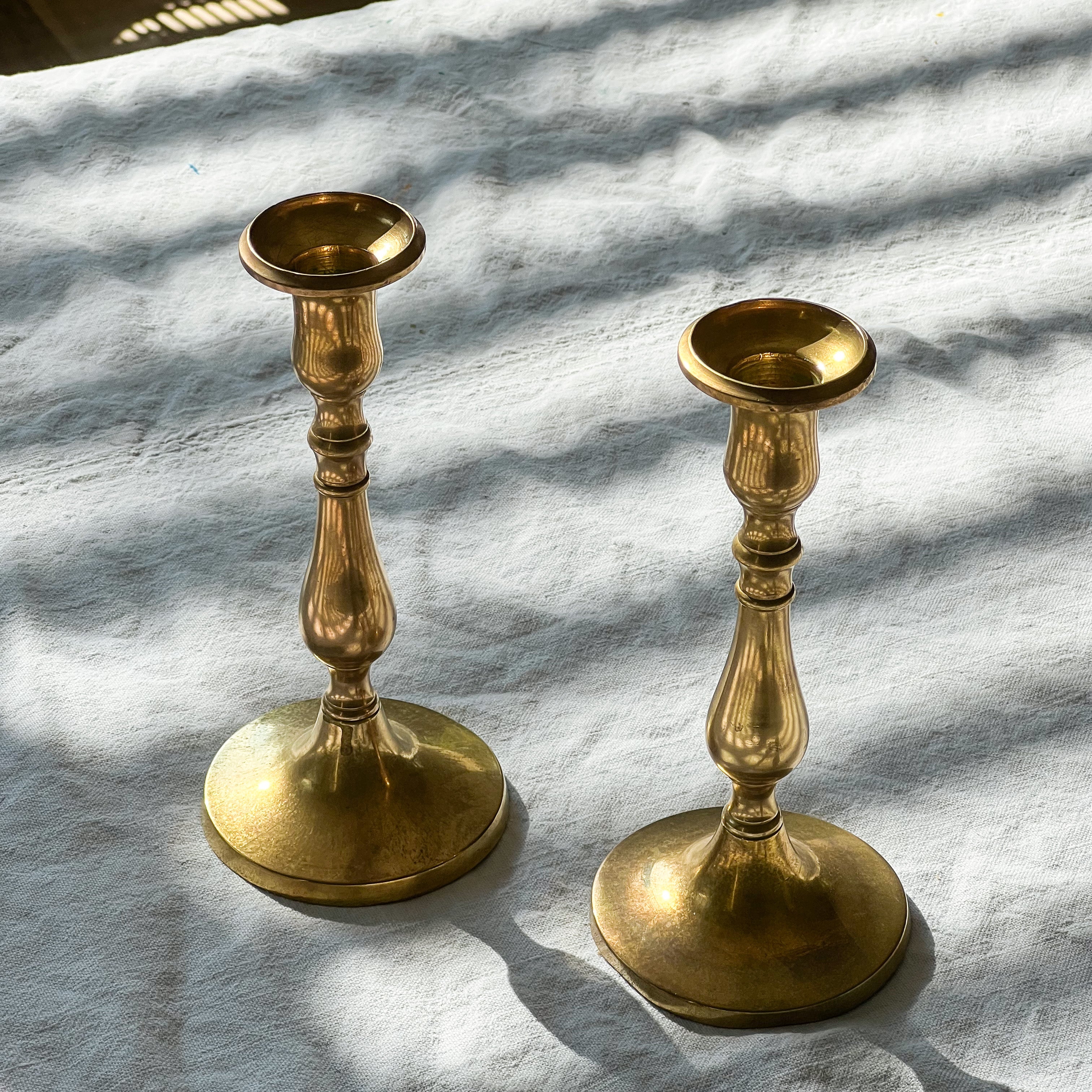 Brass Candlestick Pair