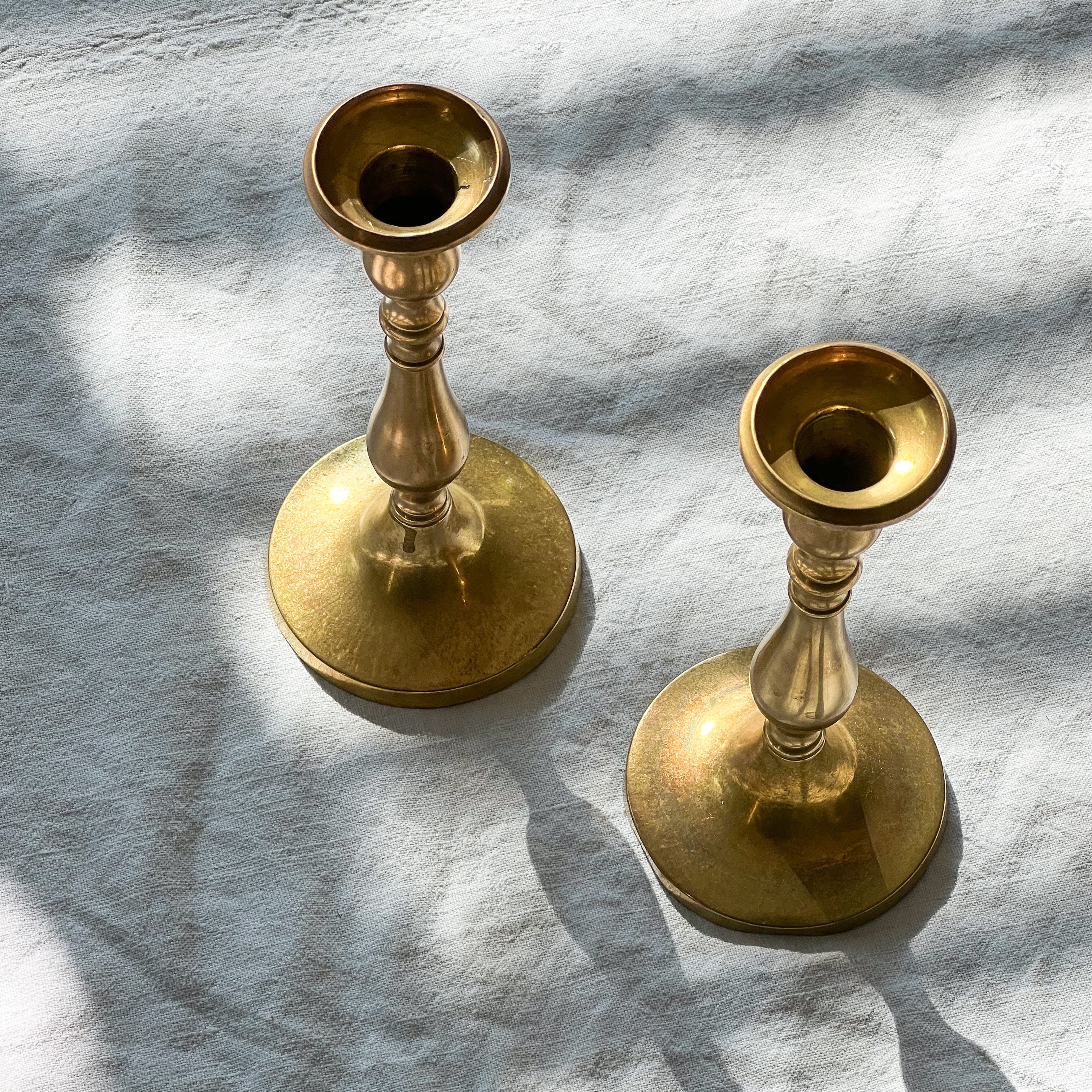 Brass Candlestick Pair
