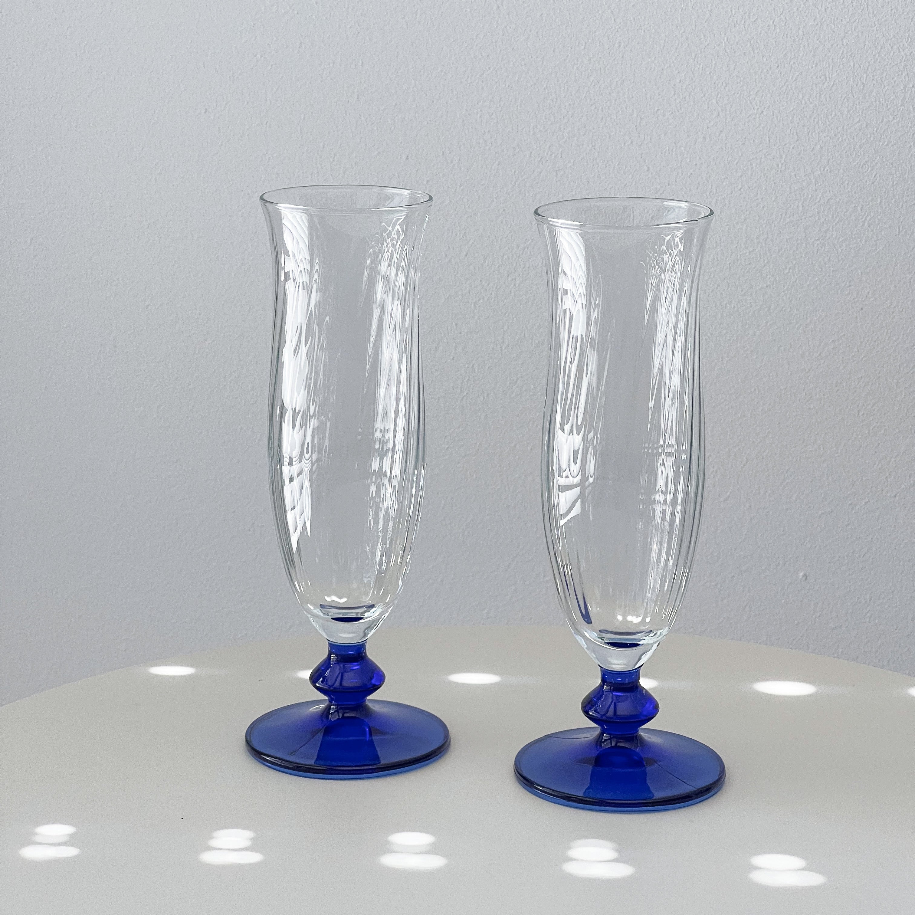 Cobalt Blue Champagne Flutes