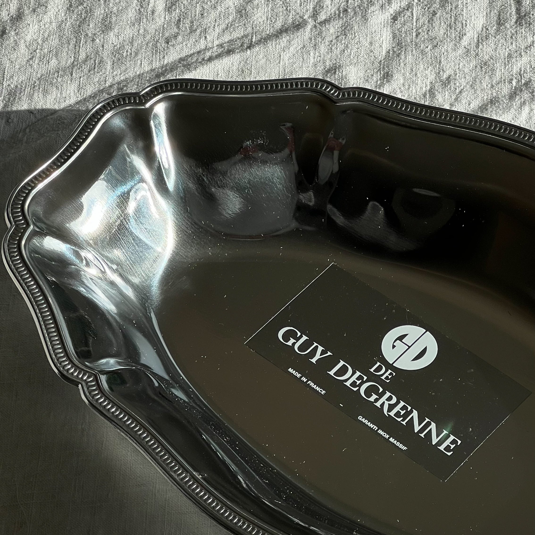 Guy Degrenne Stainless Steel Serving Bowl