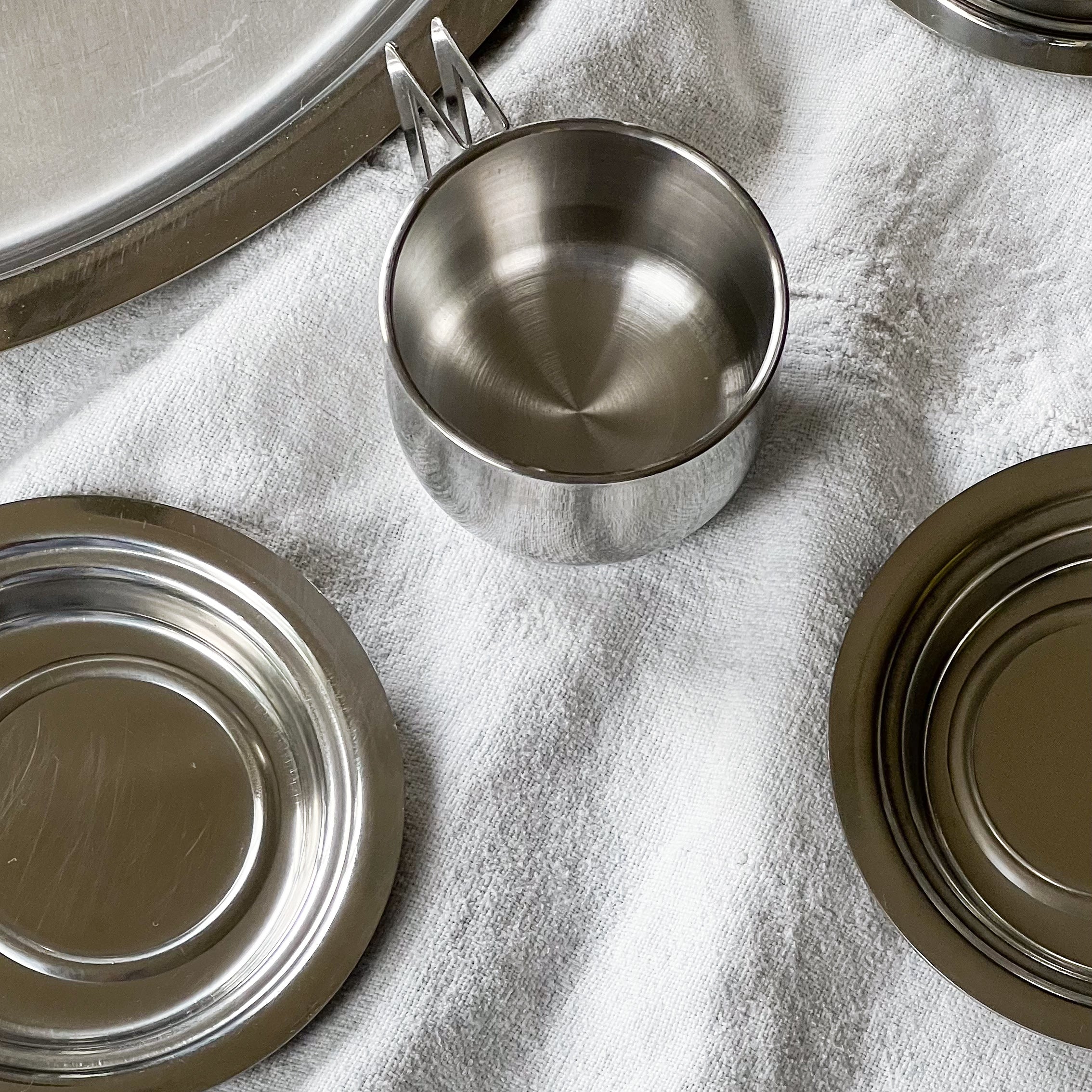 Stainless Steel Espresso Set with Tray