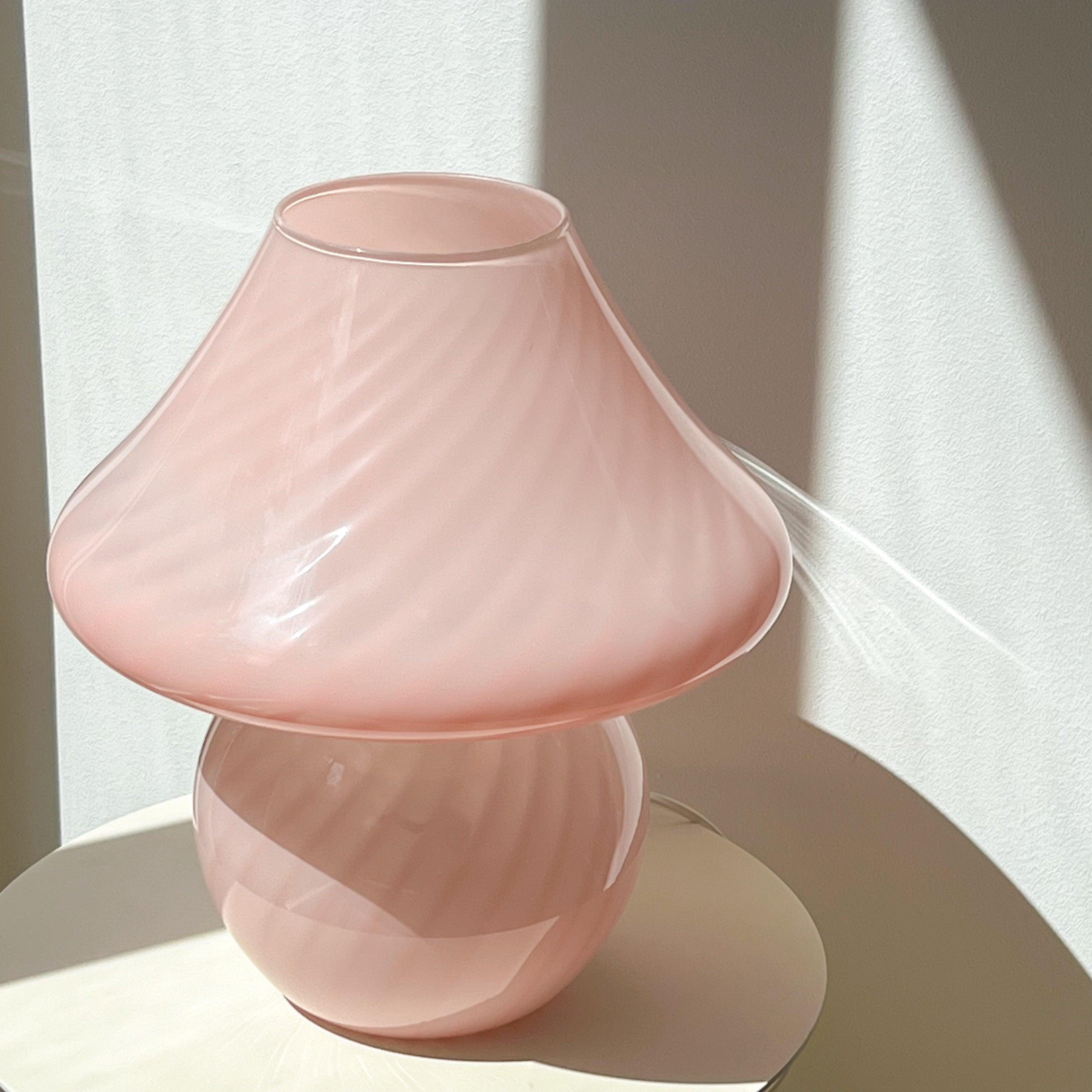 Pair of Pink Mushroom Lamps