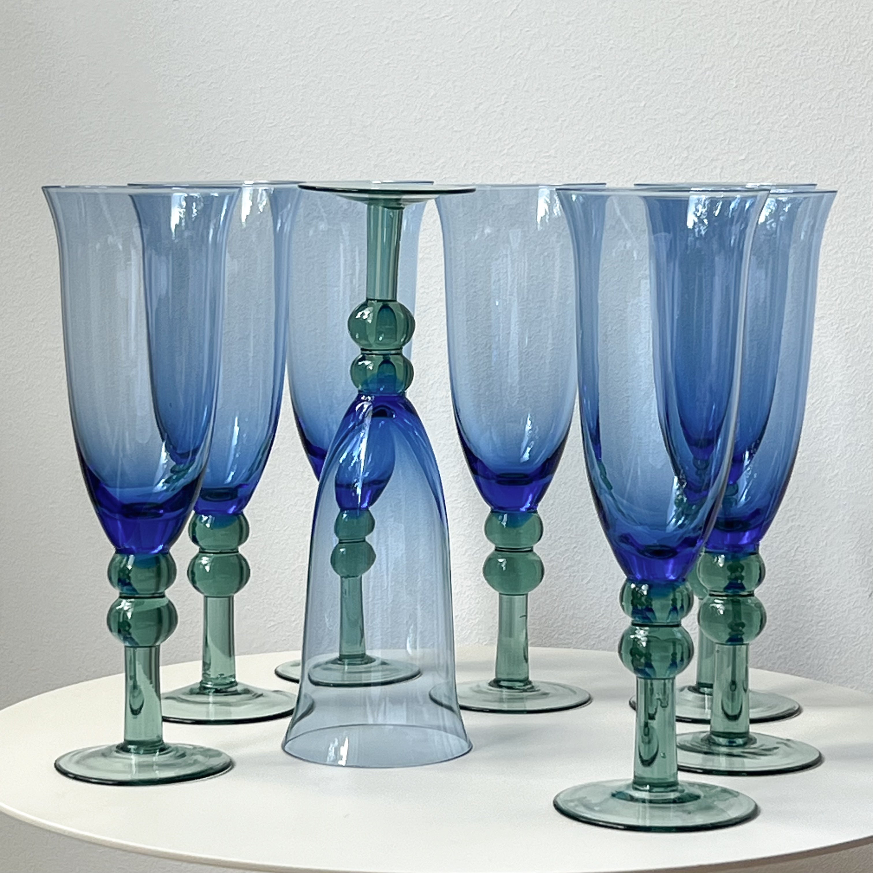 Bicolor Champagne Flutes (10x)