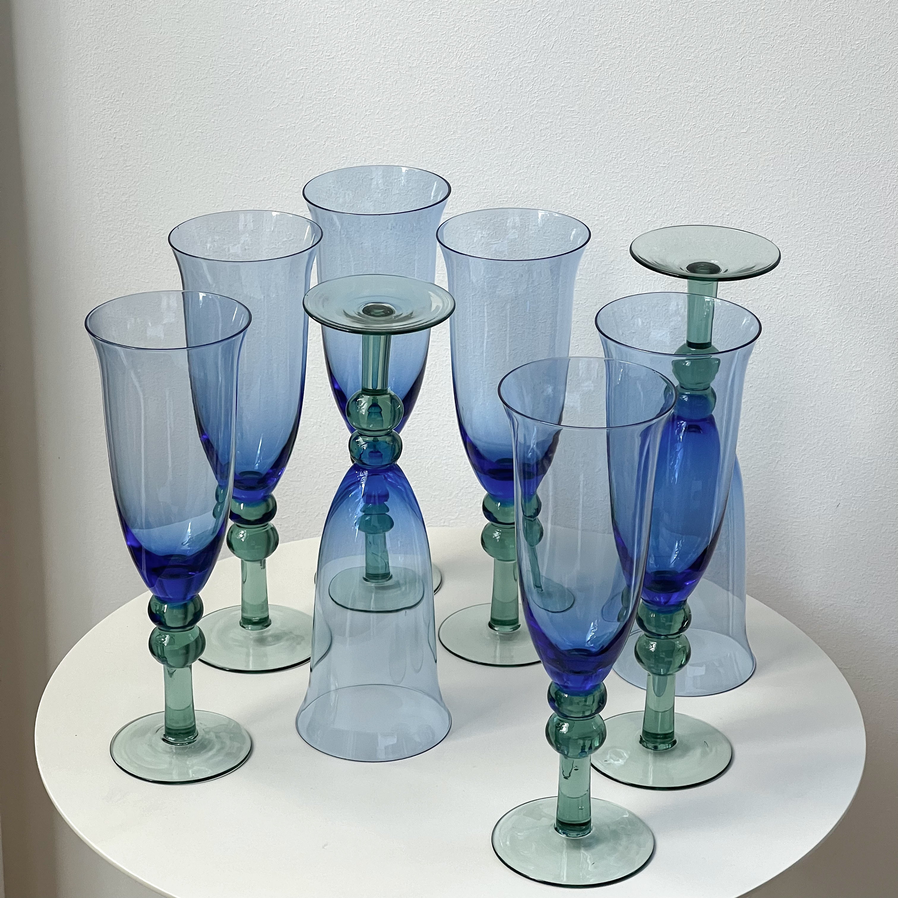 Bicolor Champagne Flutes (10x)