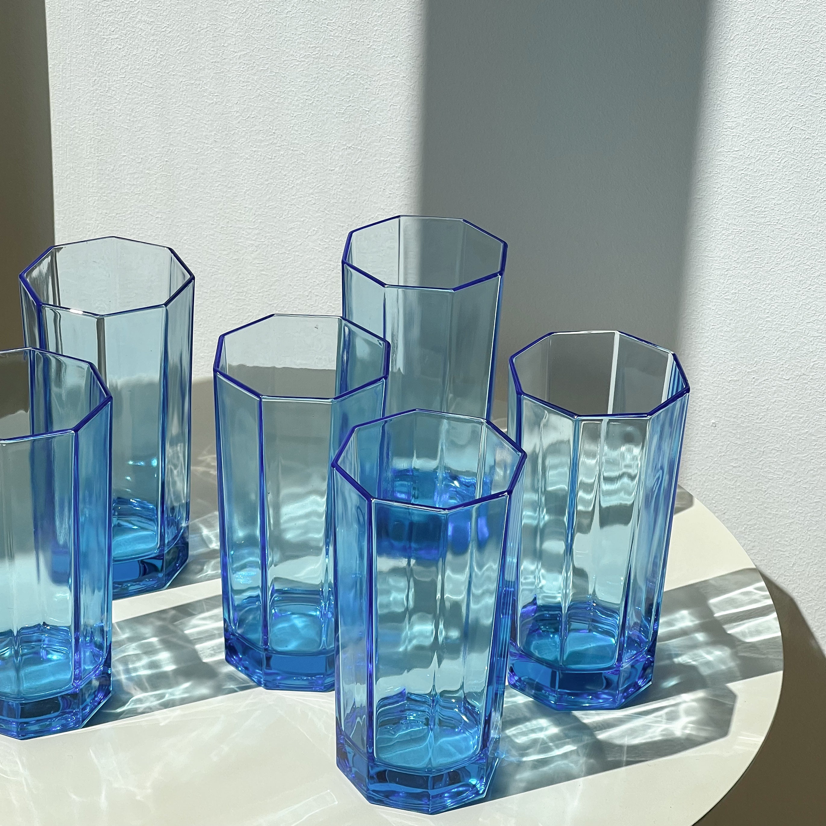 Blue Octagon Glasses (11x)