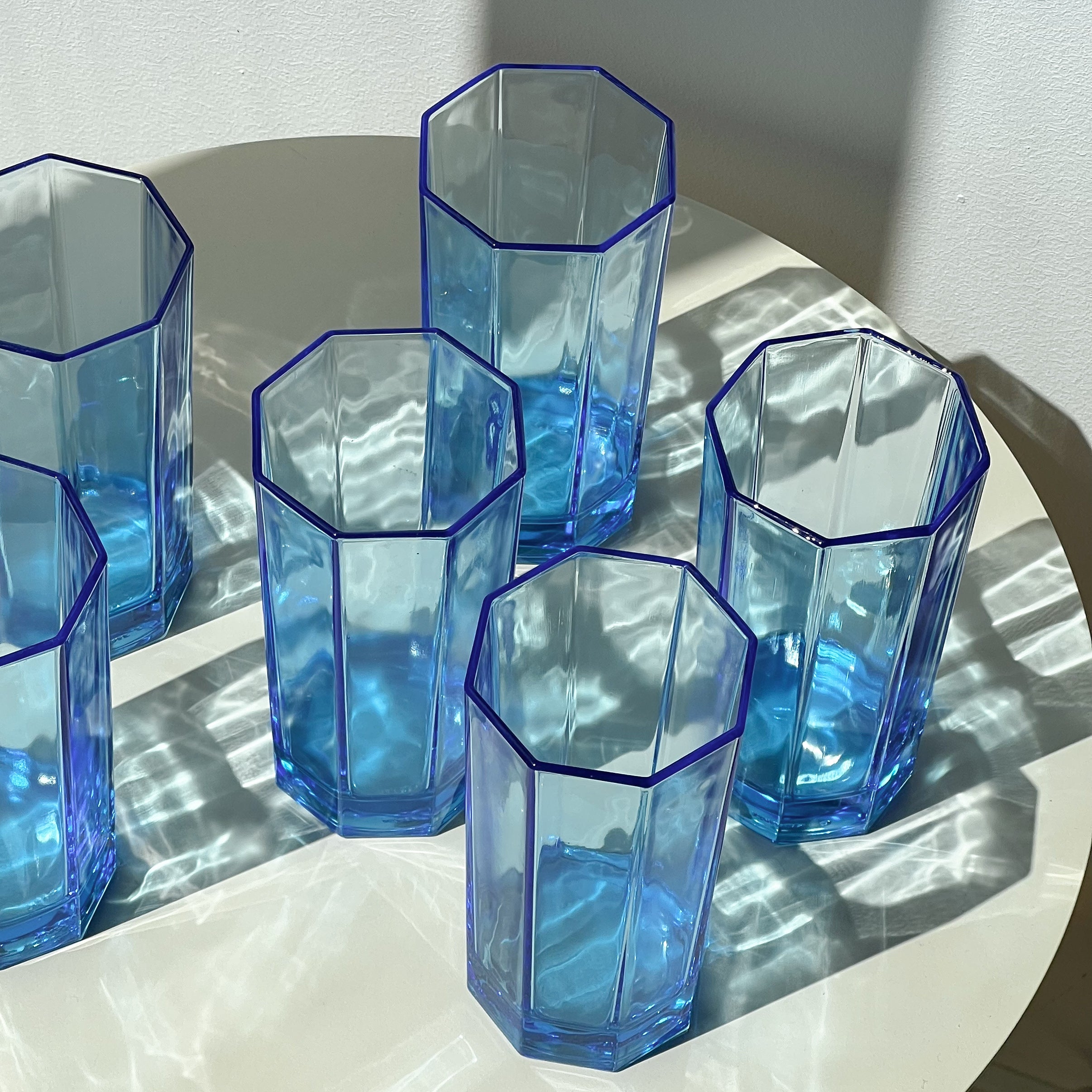 Blue Octagon Glasses (11x)