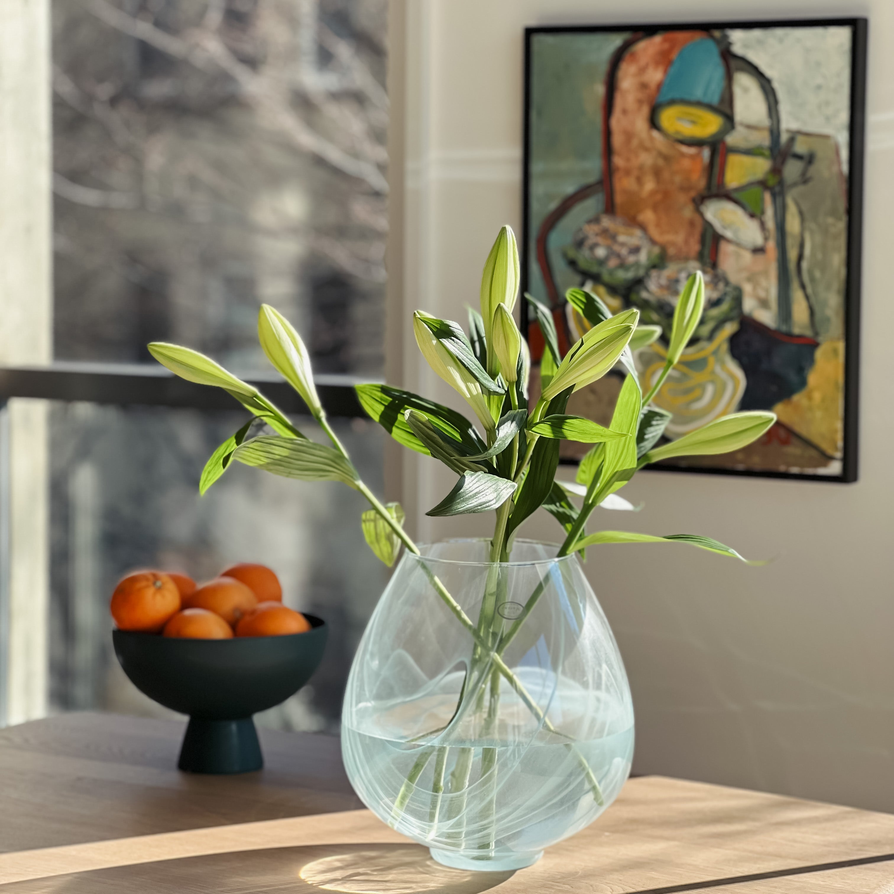 Pale Blue Murano Vase
