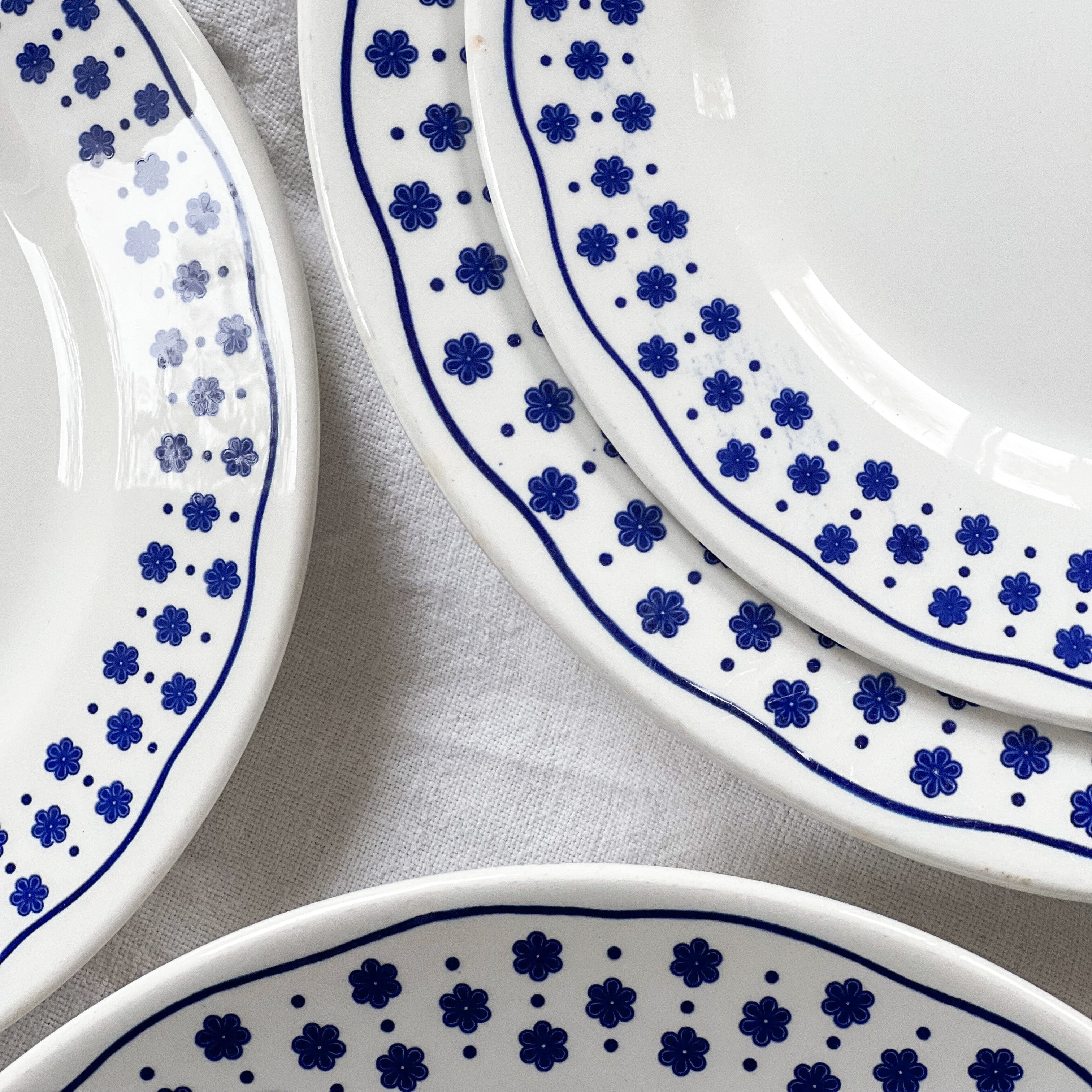 Blue Floral Plates