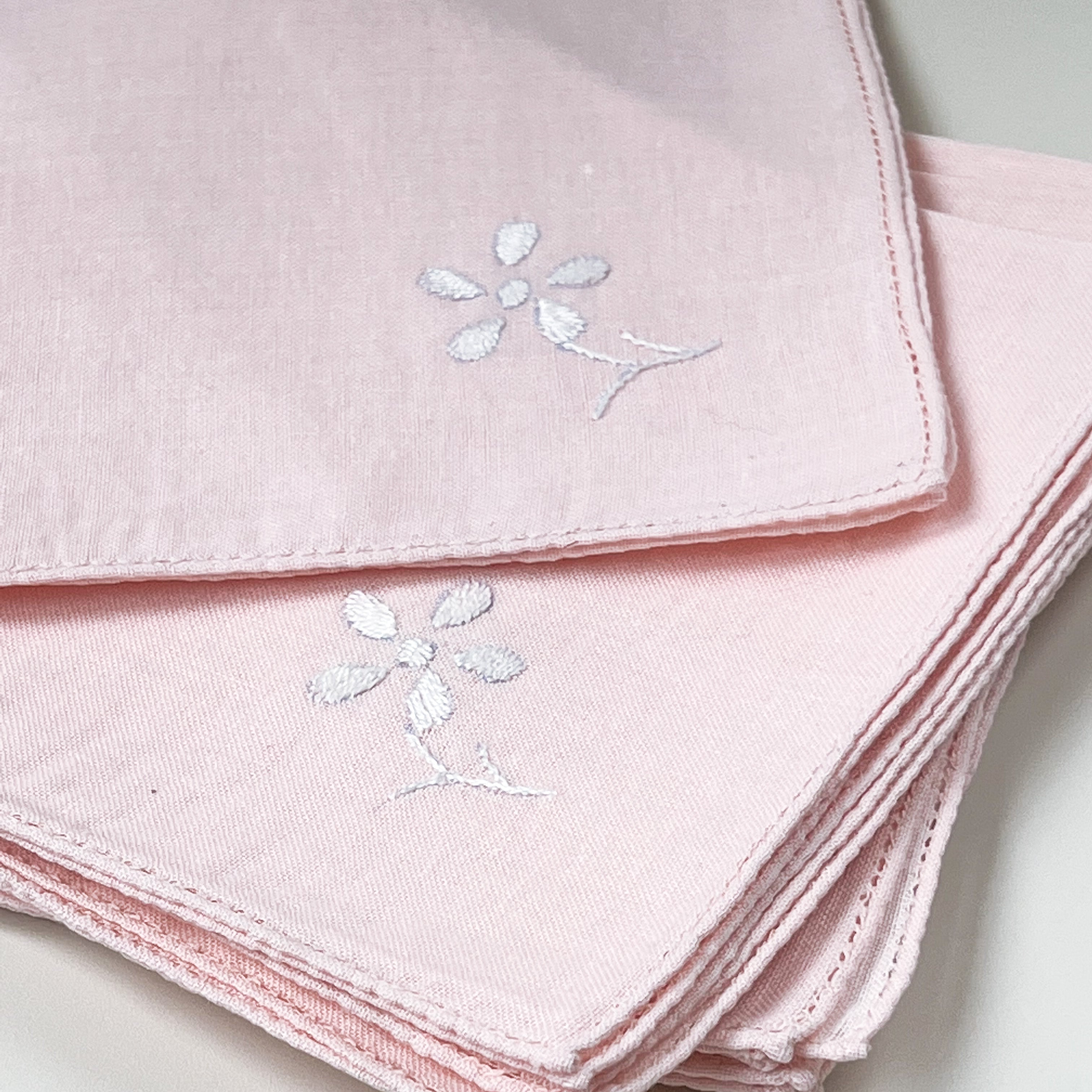 Blush Embroidered Table Linens