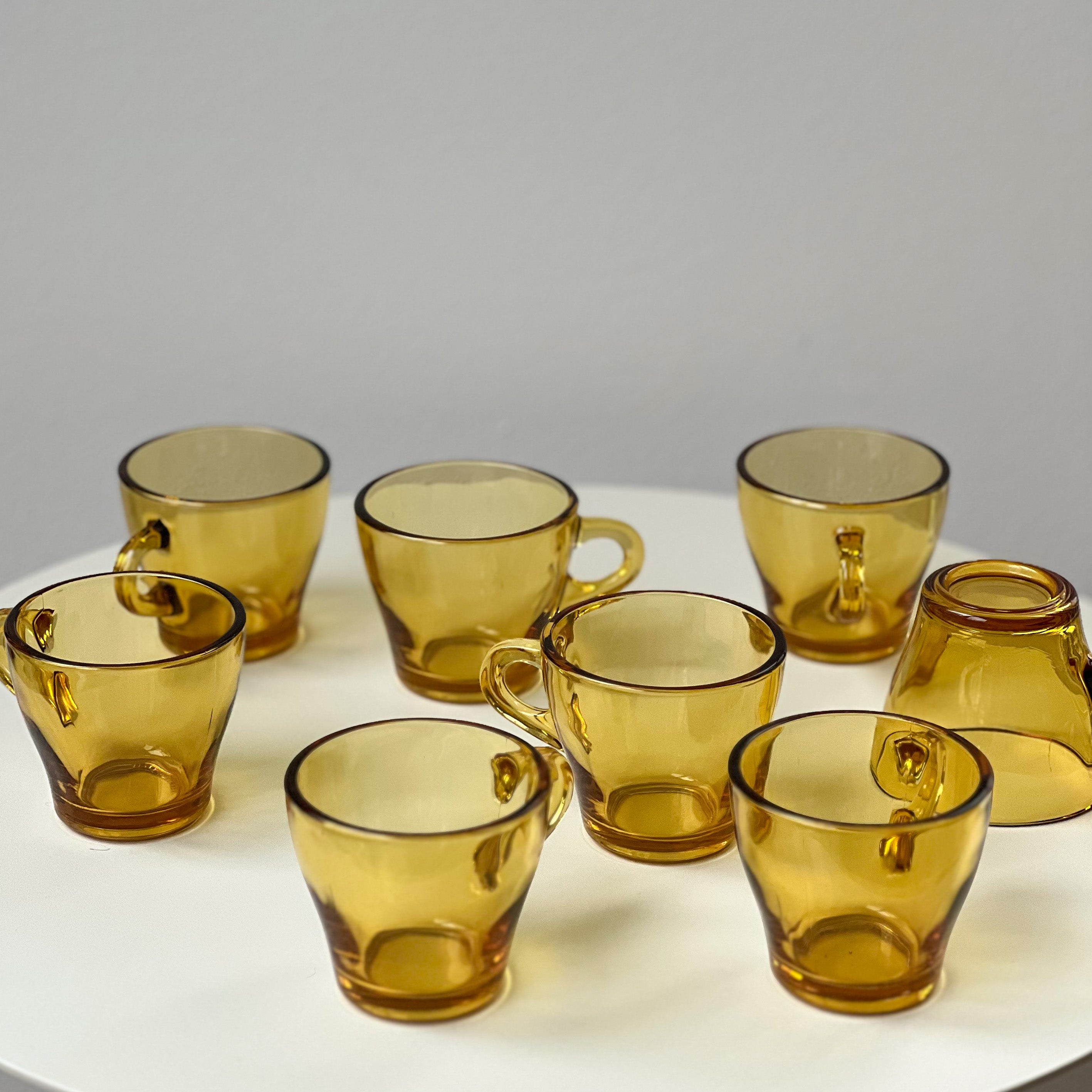 Amber Glass Espresso Cups