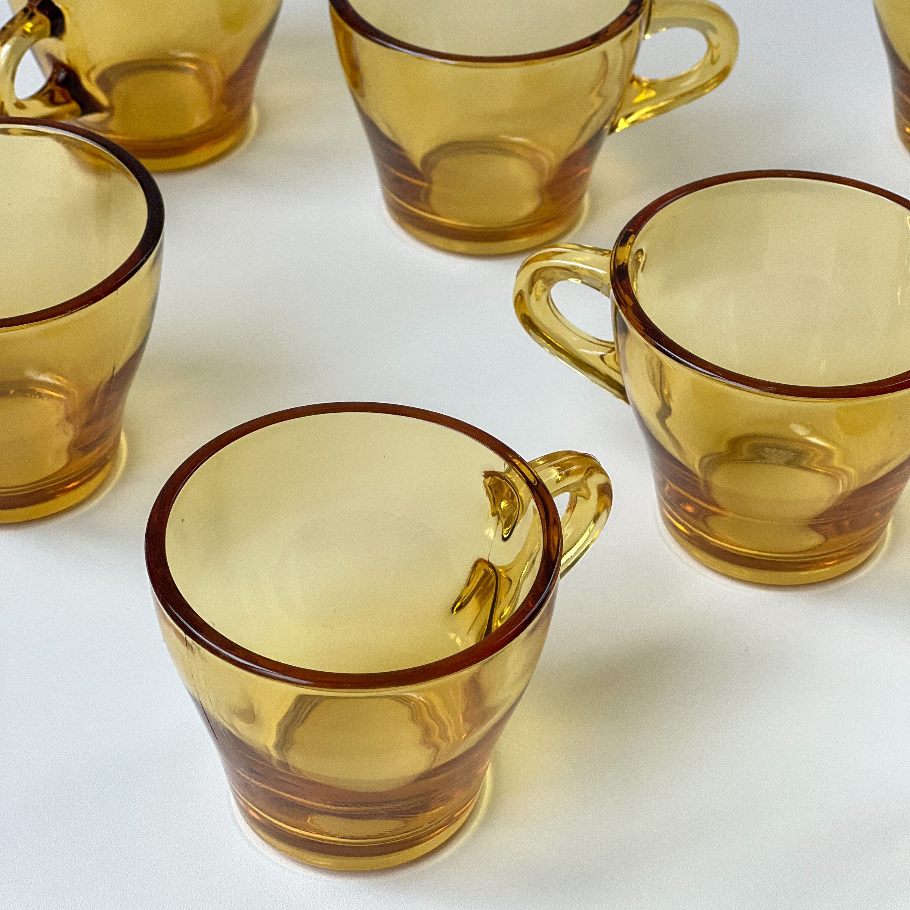 Amber Glass Espresso Cups
