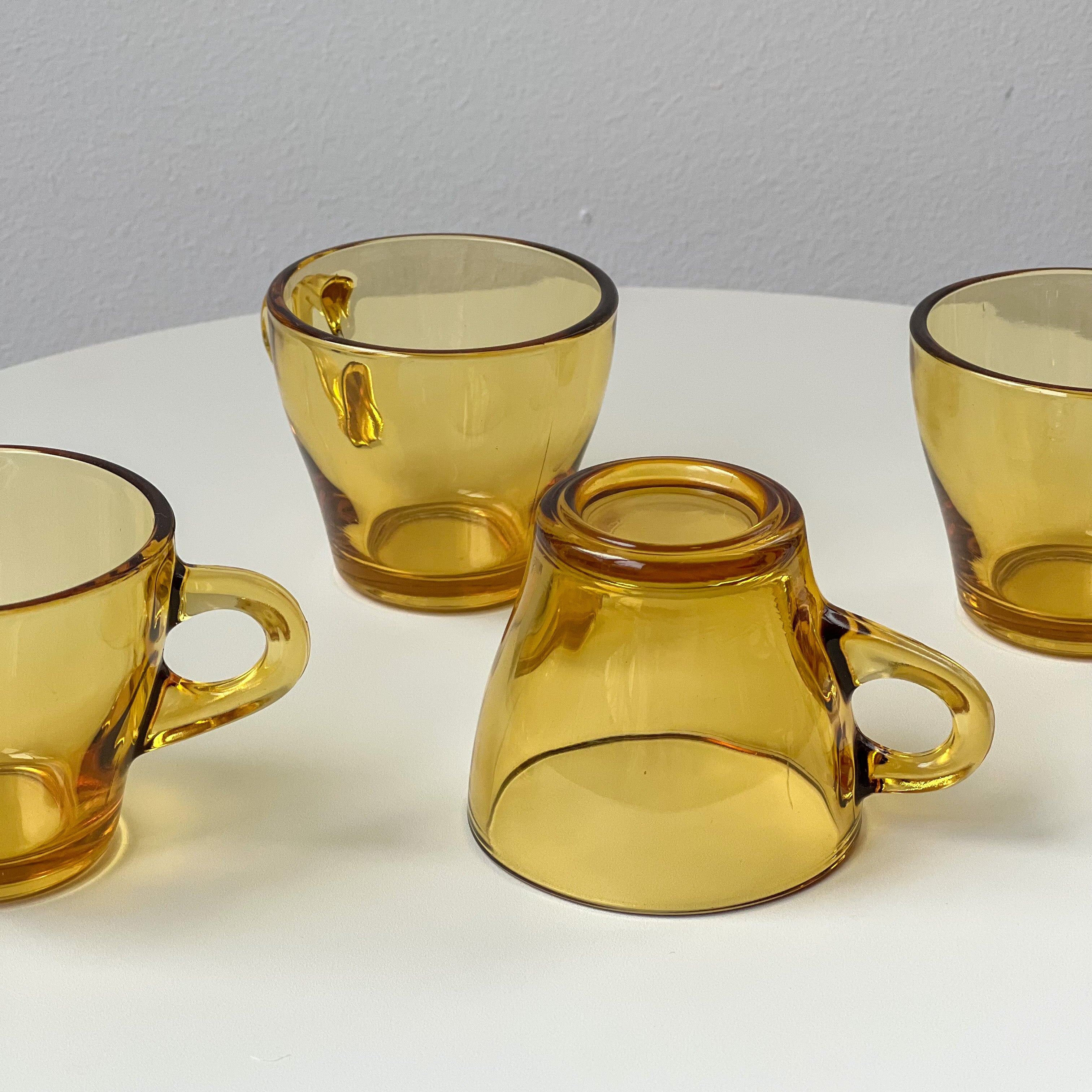 Amber Glass Espresso Cups