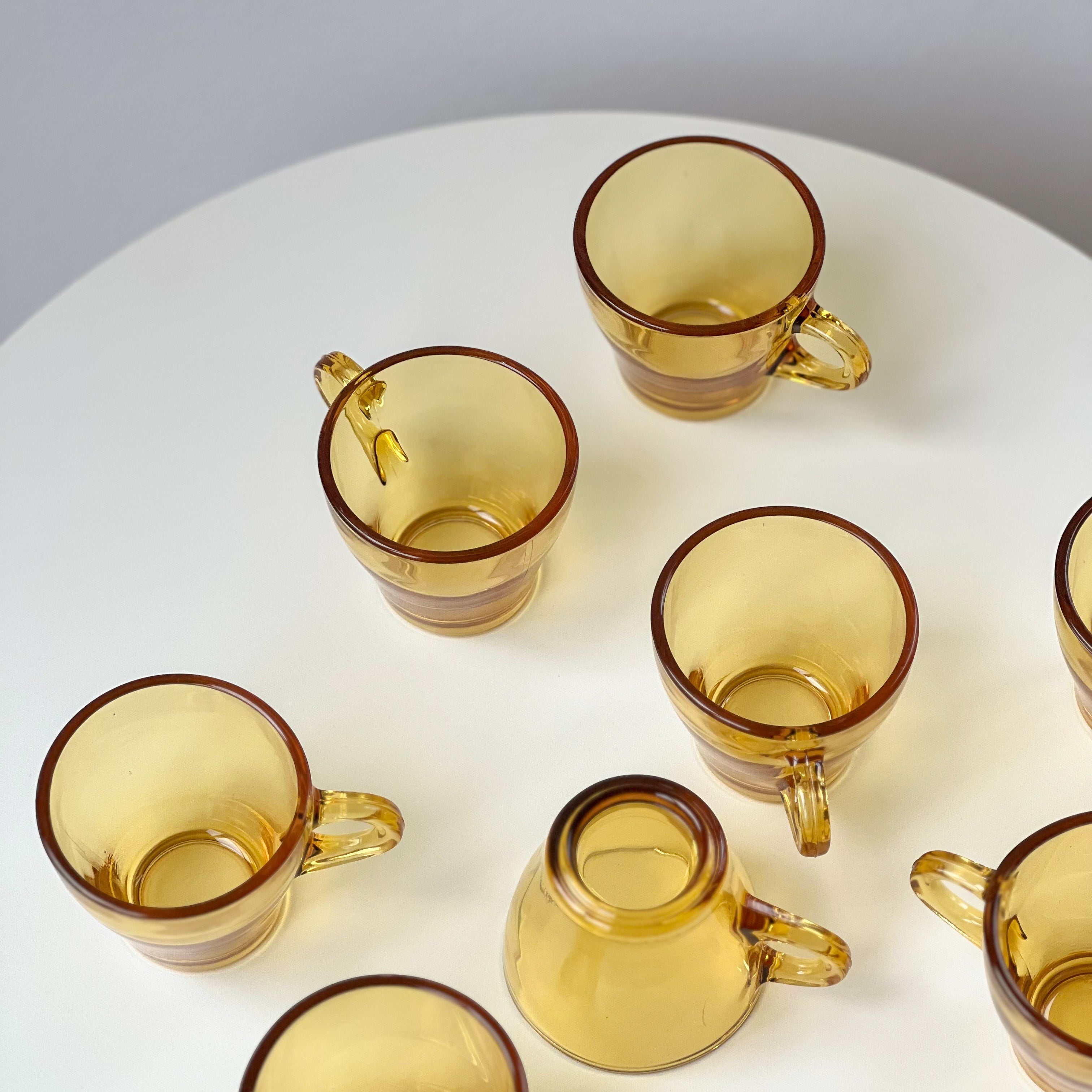 Amber Glass Espresso Cups