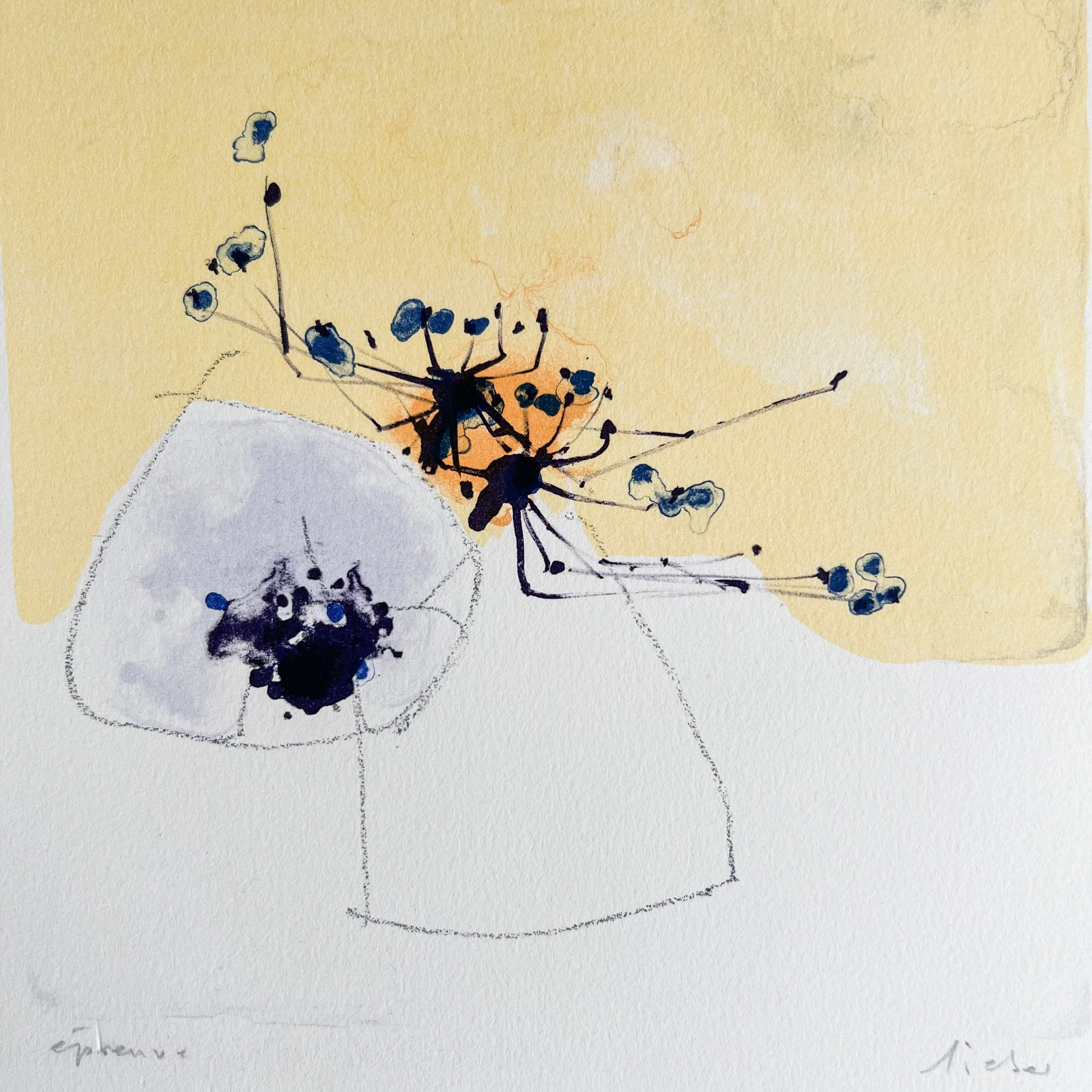 Yellow Abstract Floral