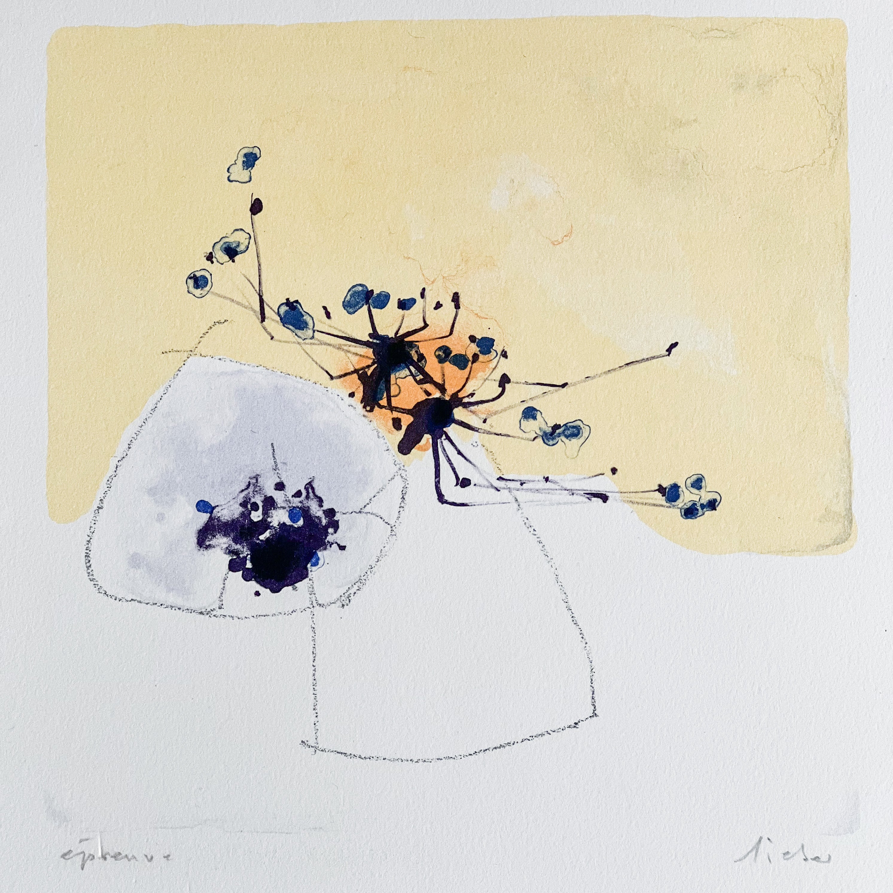 Yellow Abstract Floral