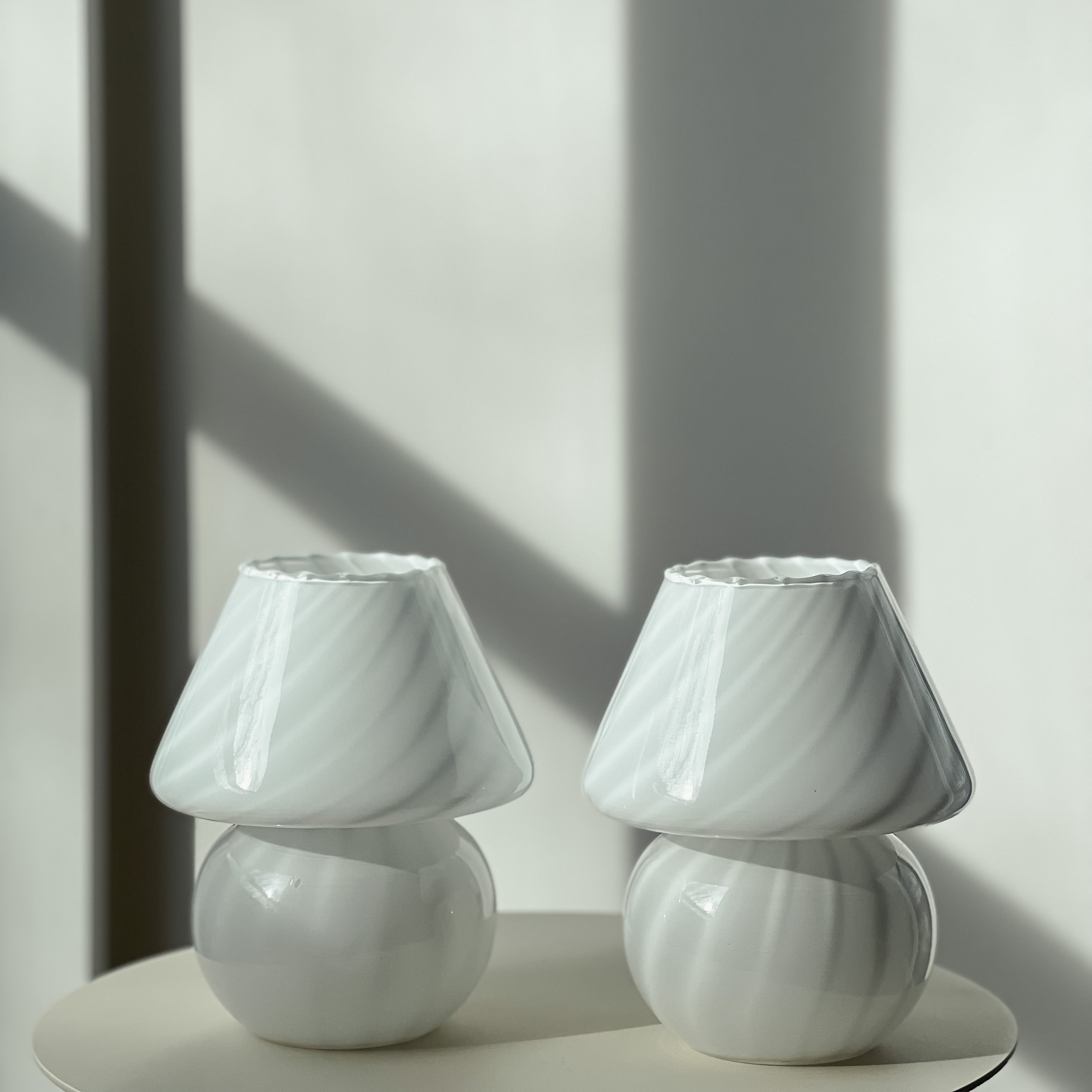 Murano Mini Mushroom Pair