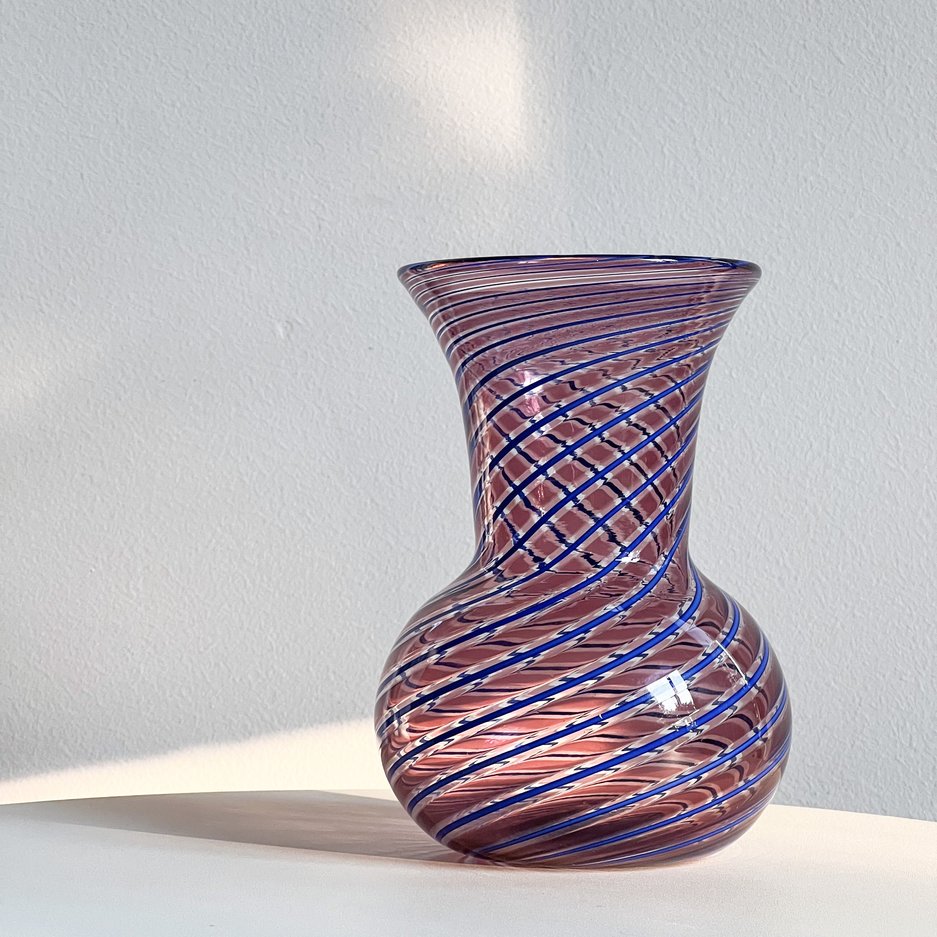 Purple and Cobalt Murano Vase