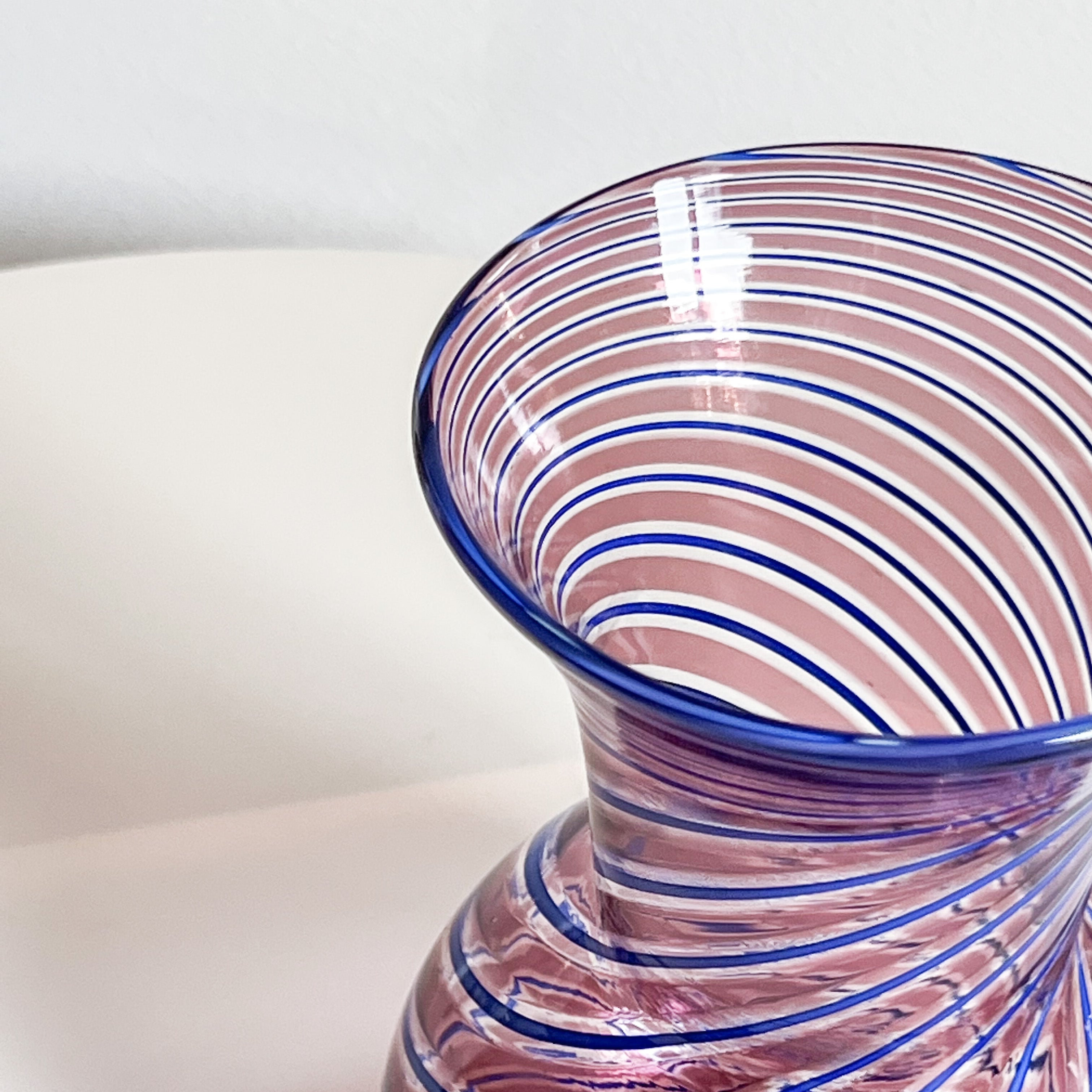 Purple and Cobalt Murano Vase