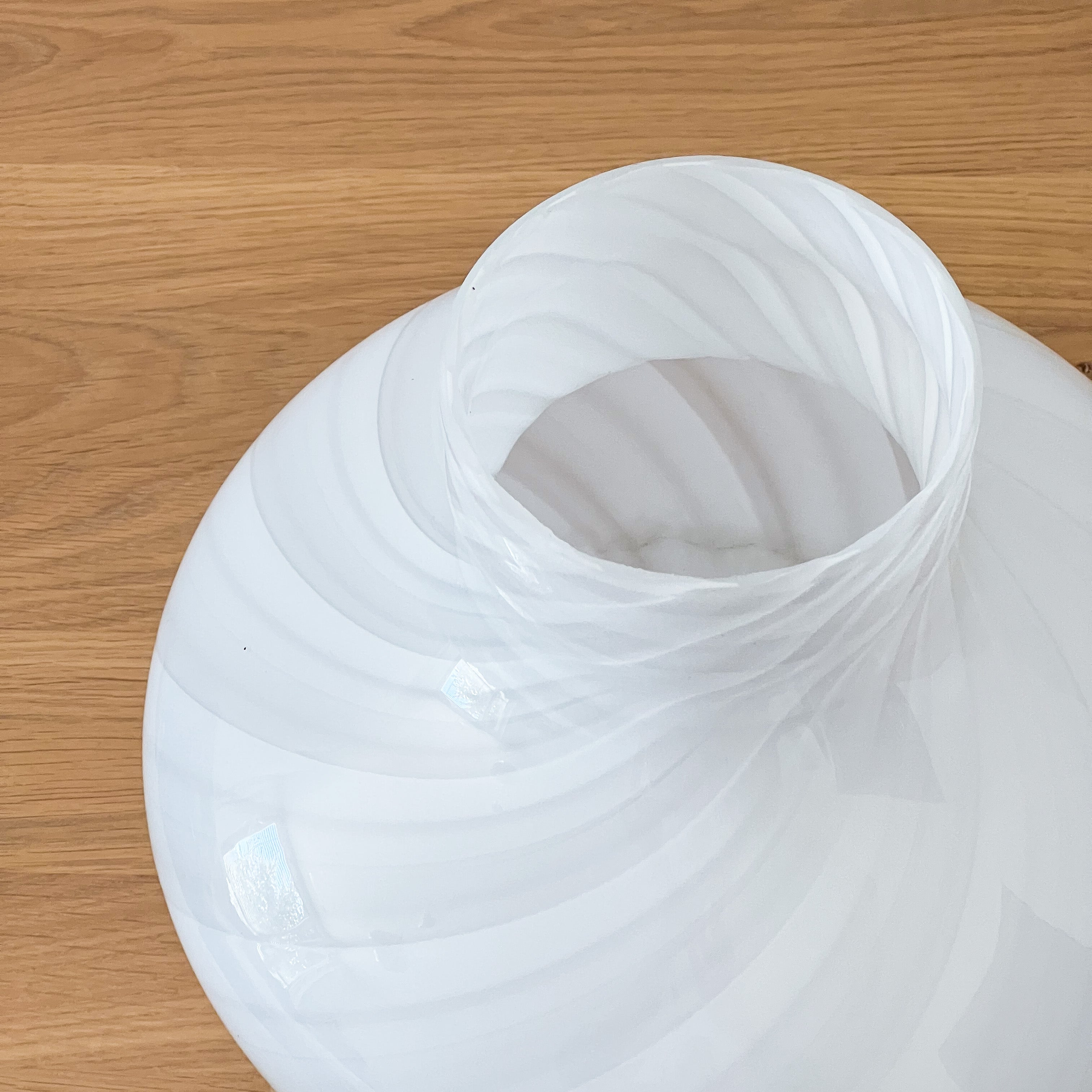 White Murano Swirl Vase