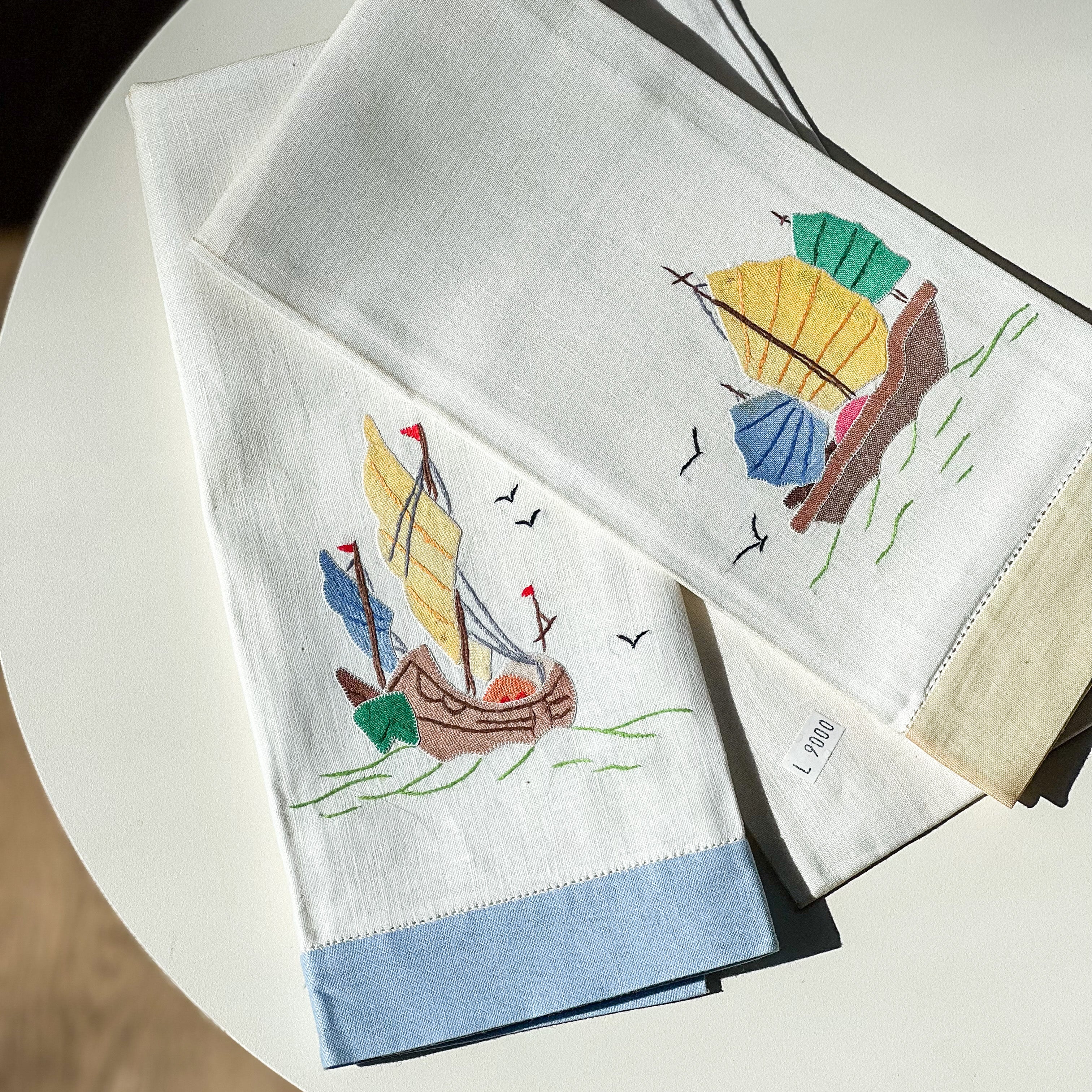 Vintage Sailboat Linens