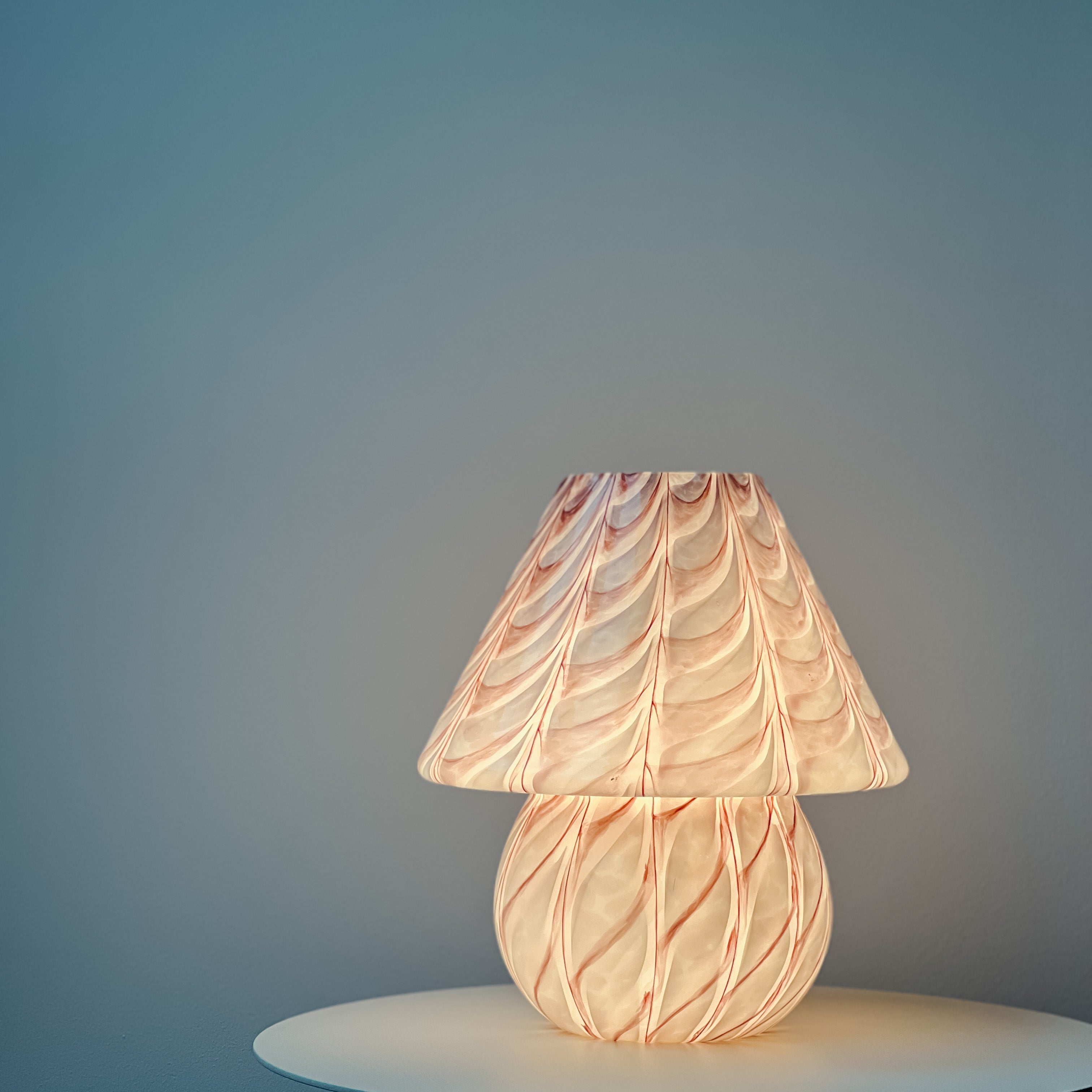 Feathered Amethyst Mushroom Lamp