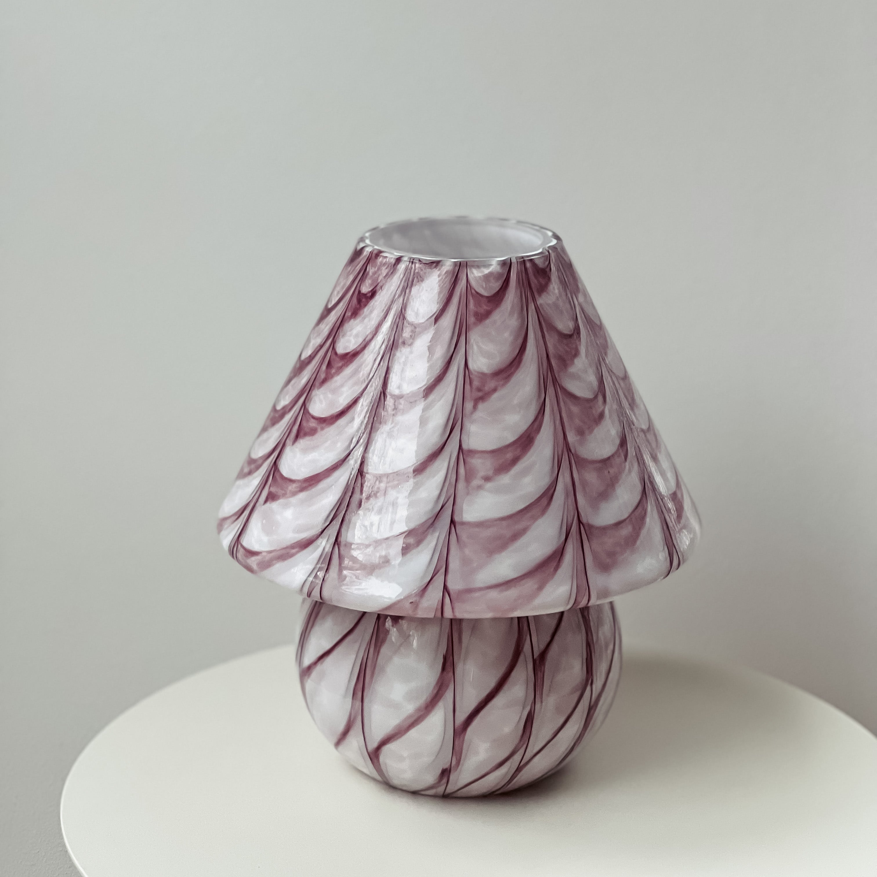 Feathered Amethyst Mushroom Lamp