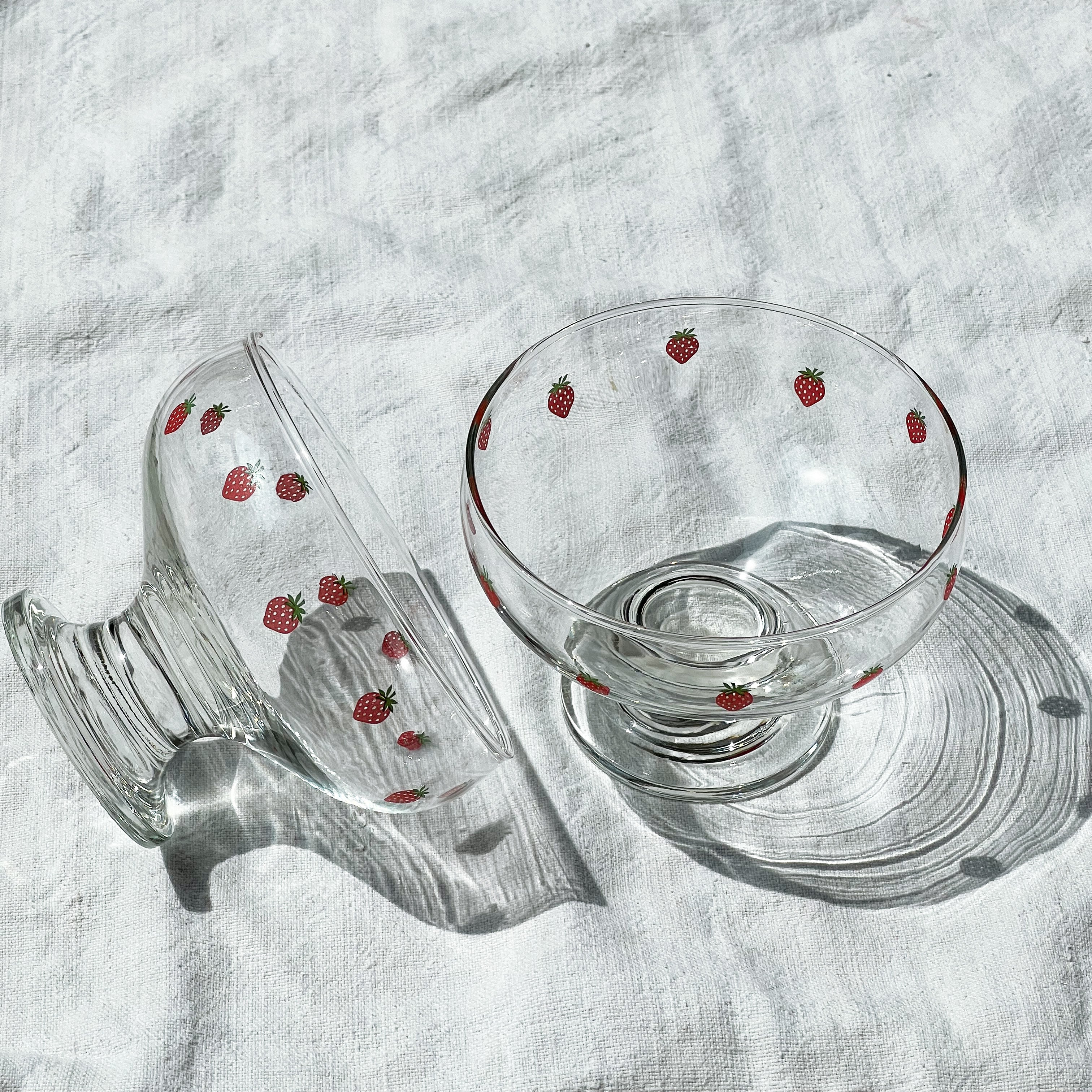 Strawberry Glass Bowls