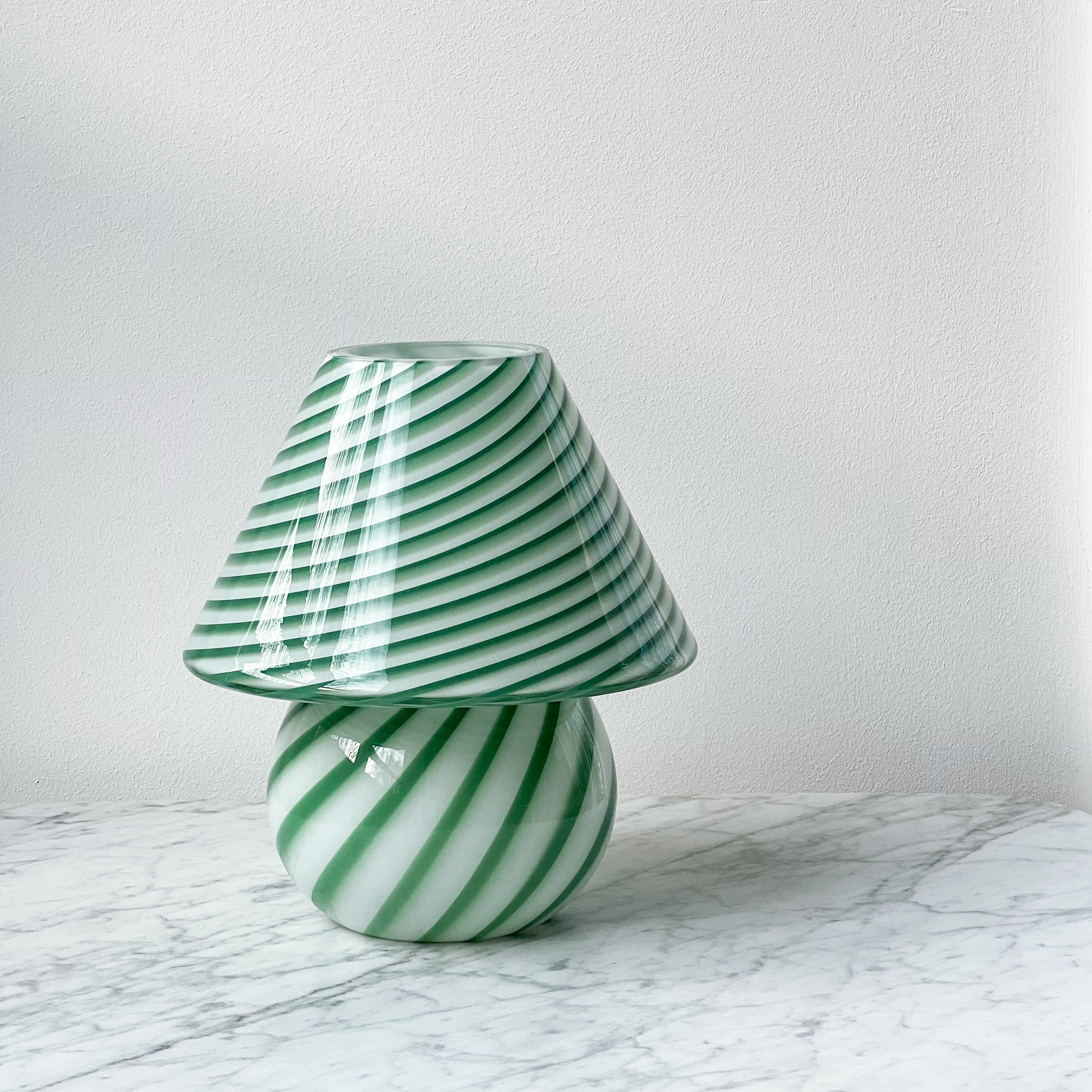 Green Swirly Mushroom Lamp